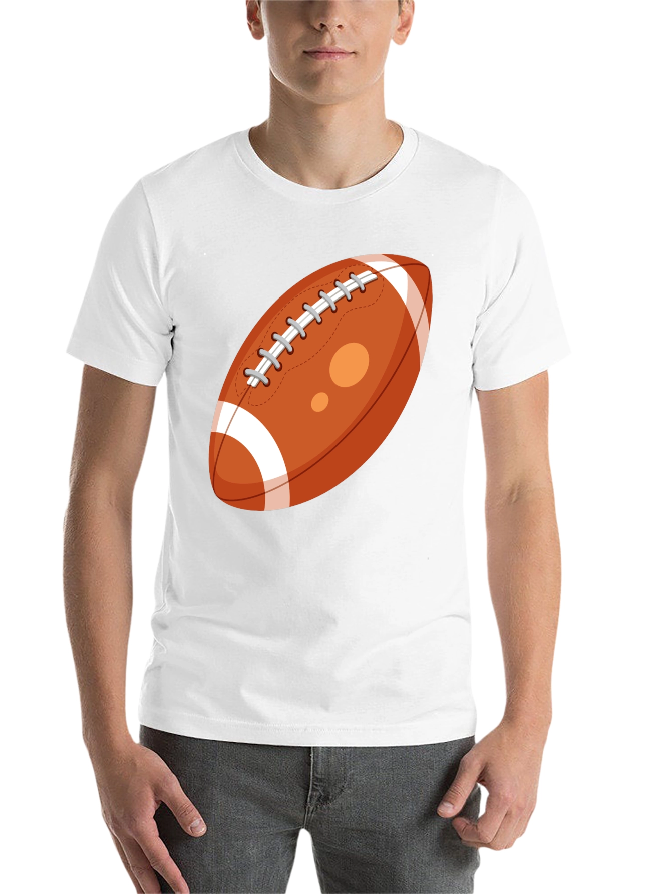 Black Football Graphic Tee - Casual Black T-Shirt for Sports Fans view 14