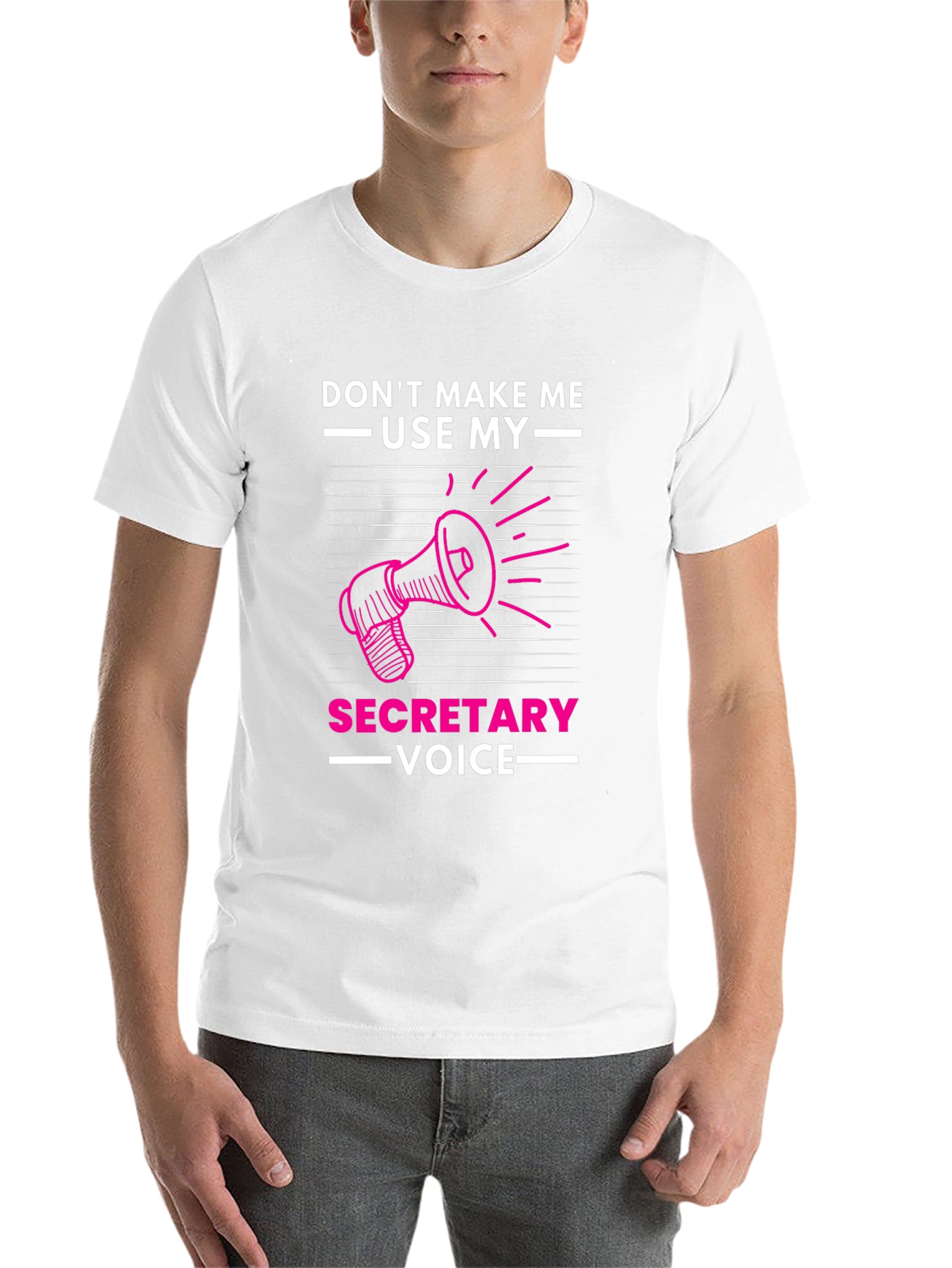 Black Funny Secretary Voice Graphic T-Shirt view 14