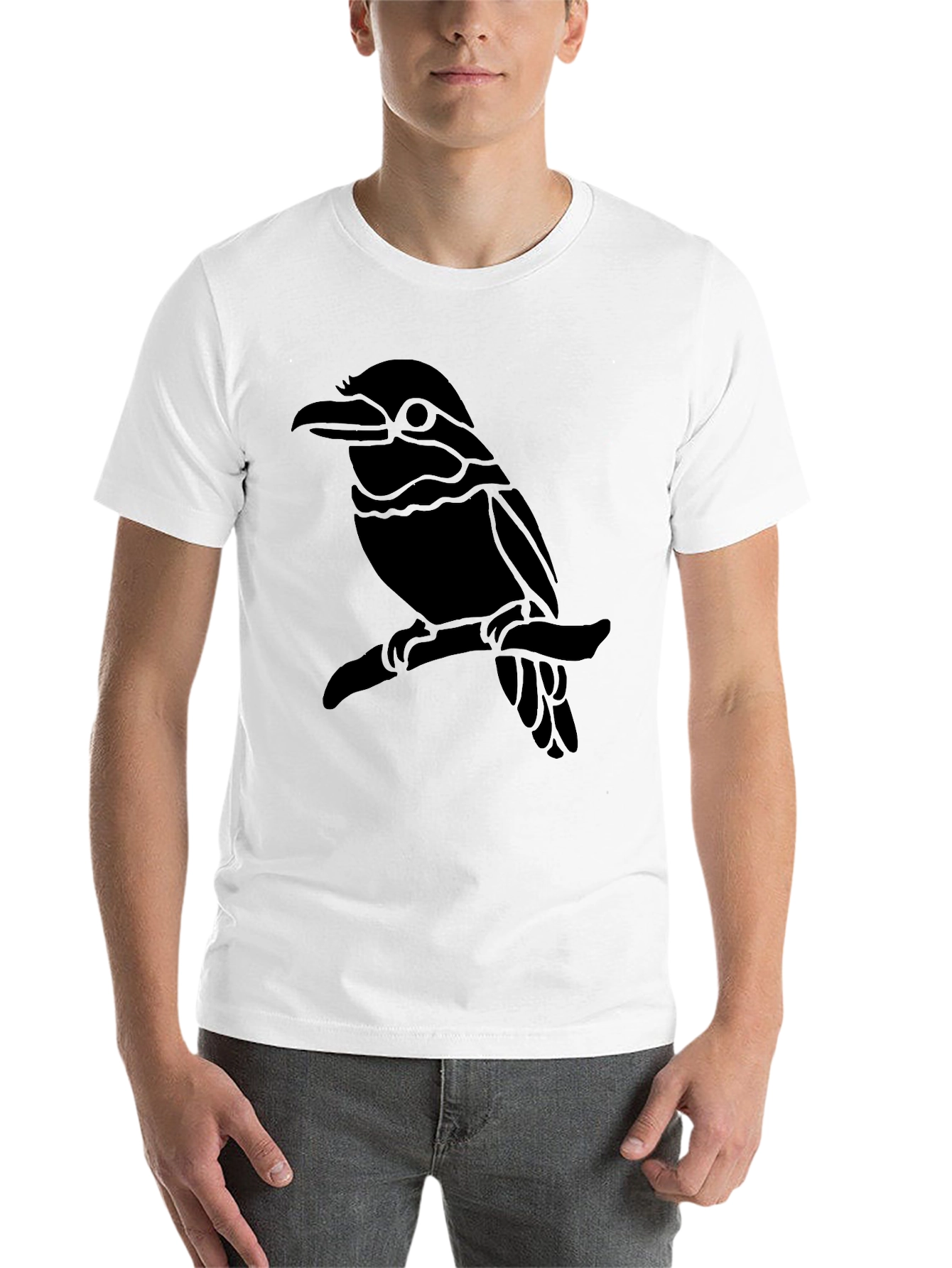 Black Bird Graphic Black T-Shirt - Casual Style view 14