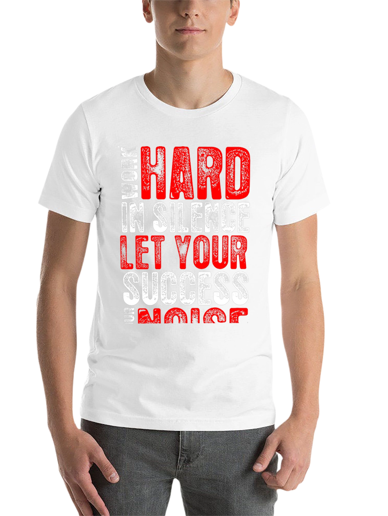 Black Work Hard in Silence Graphic Tee view 14