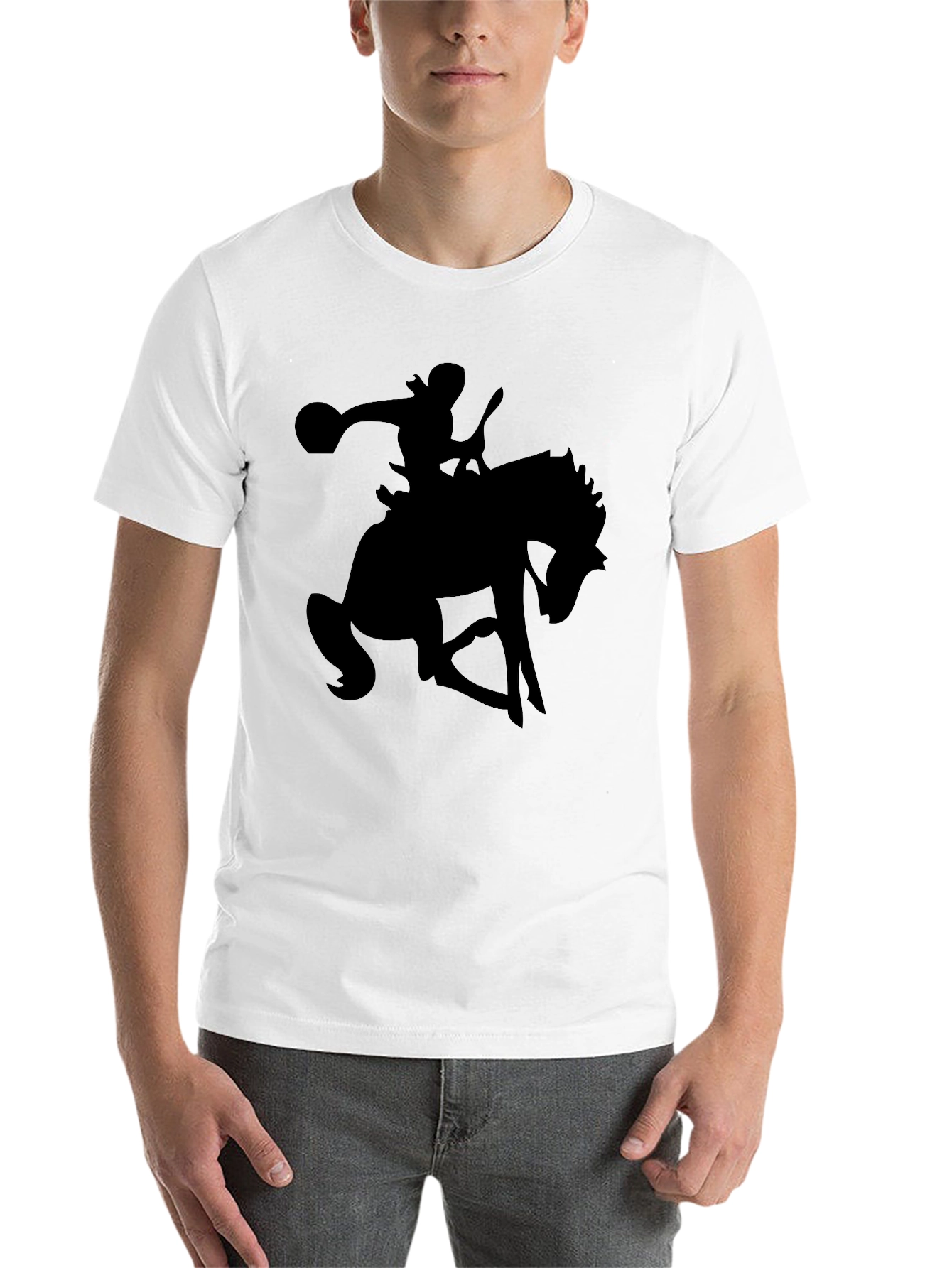 Black Equestrian Silhouette Graphic Tee view 14