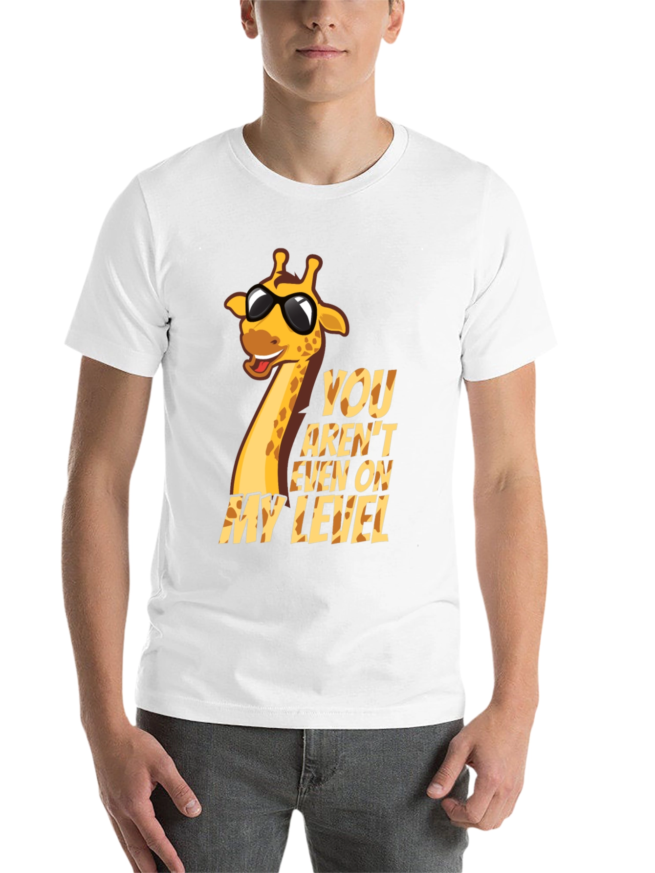 Black Giraffe Humor T-Shirt - You Aren't Even On My Level view 14