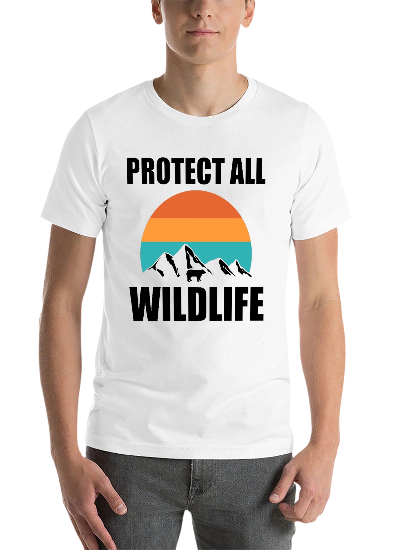 Black Protect All Wildlife Tee view 14