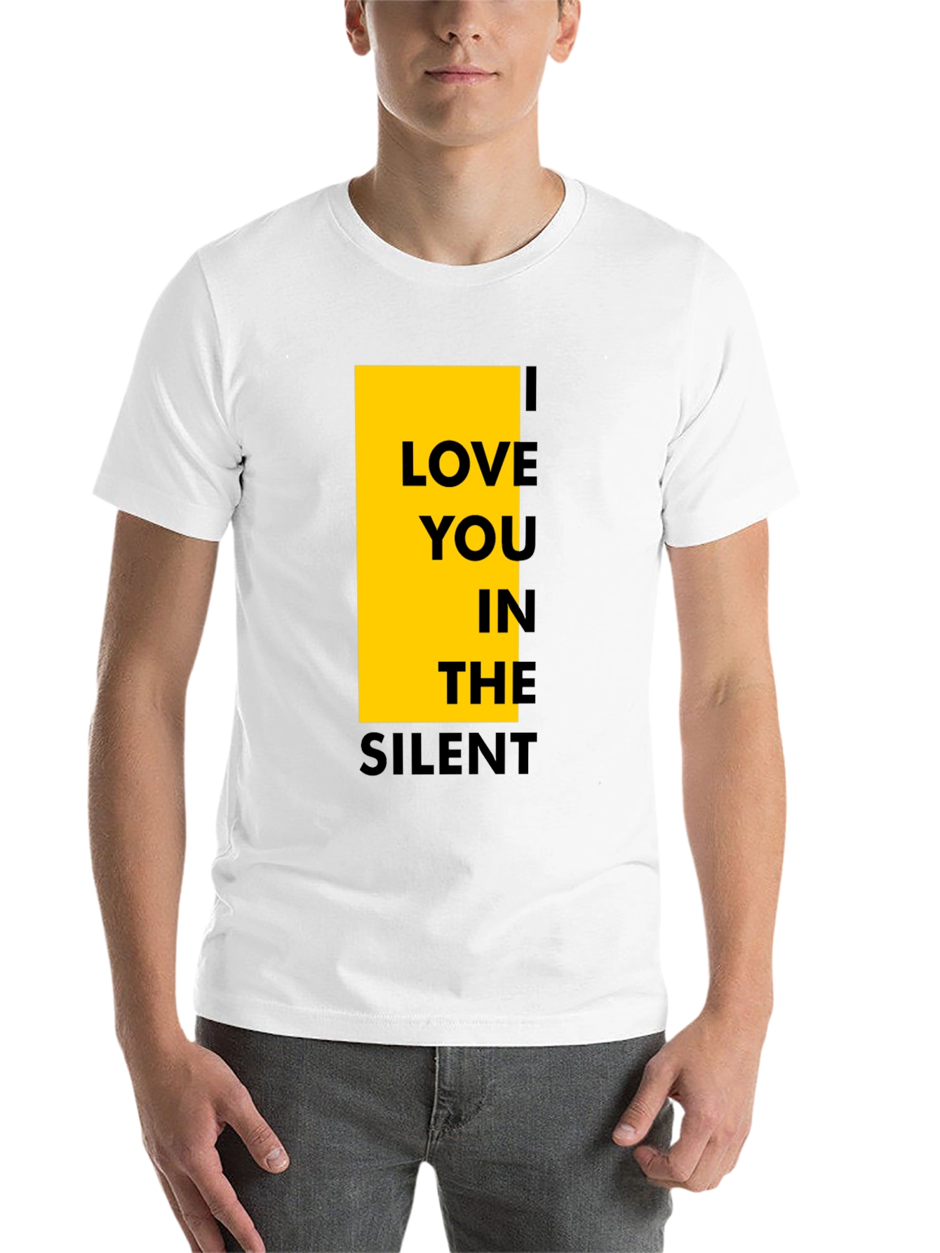 Black I Love You In The Silent Black T-Shirt view 14