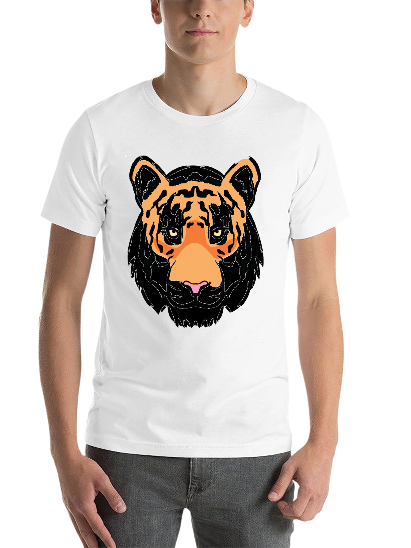 Black Tiger Graphic Black T-Shirt view 14