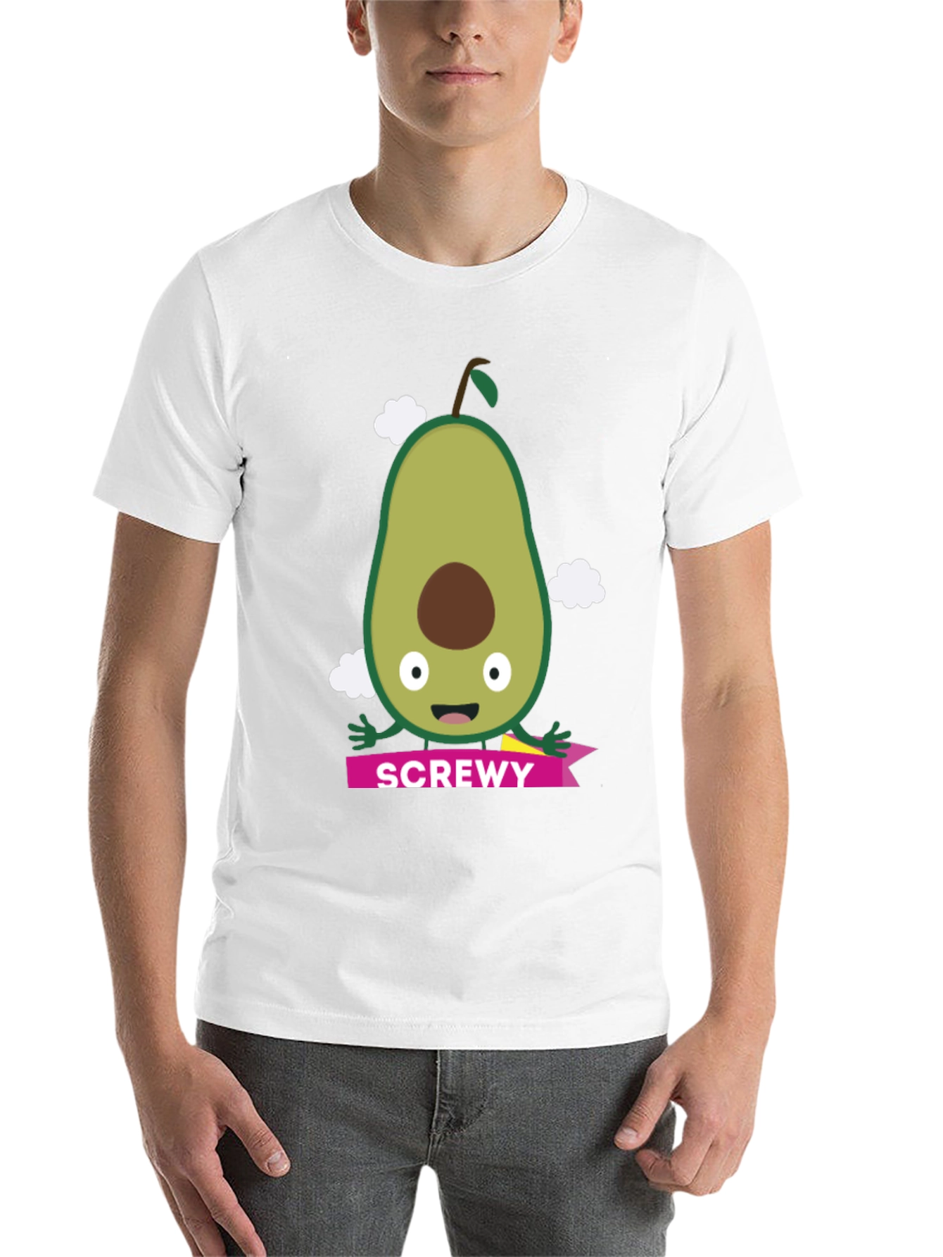 Black Funny Avocado "Screw You" T-Shirt view 14