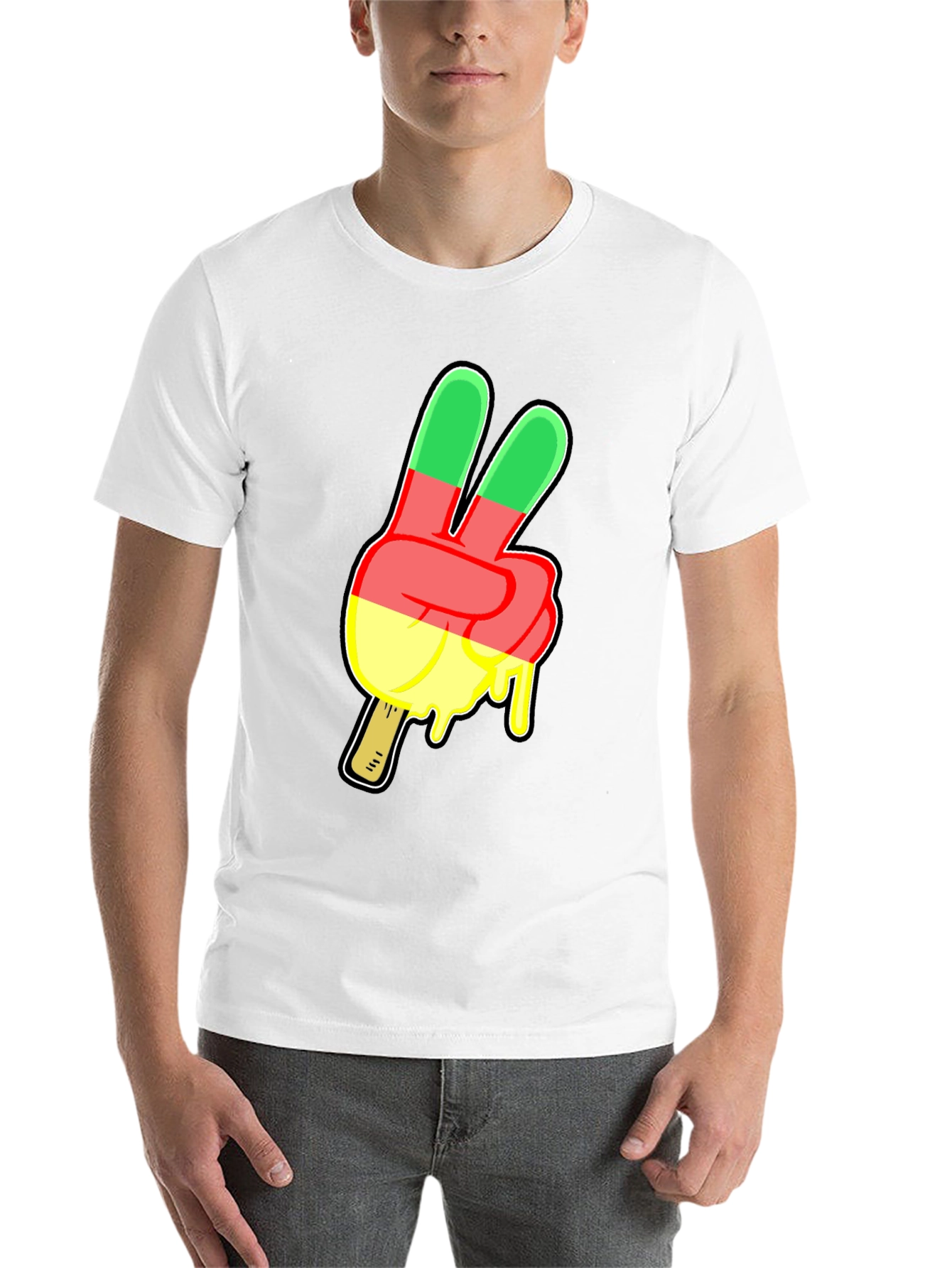 Black Peace Sign Ice Cream T-Shirt view 14