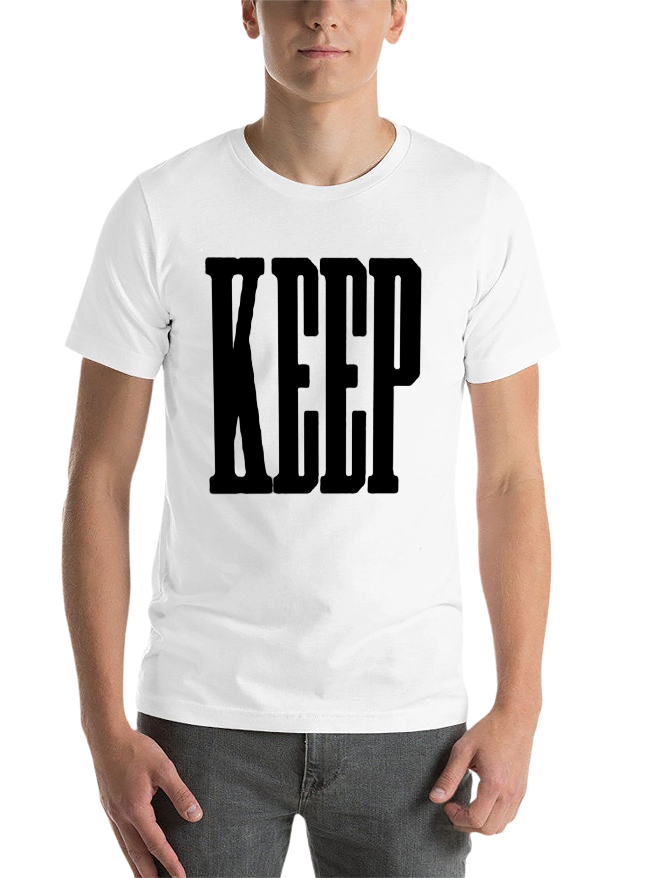 Black KEEP Graphic Tee - Bold Statement T-Shirt view 14