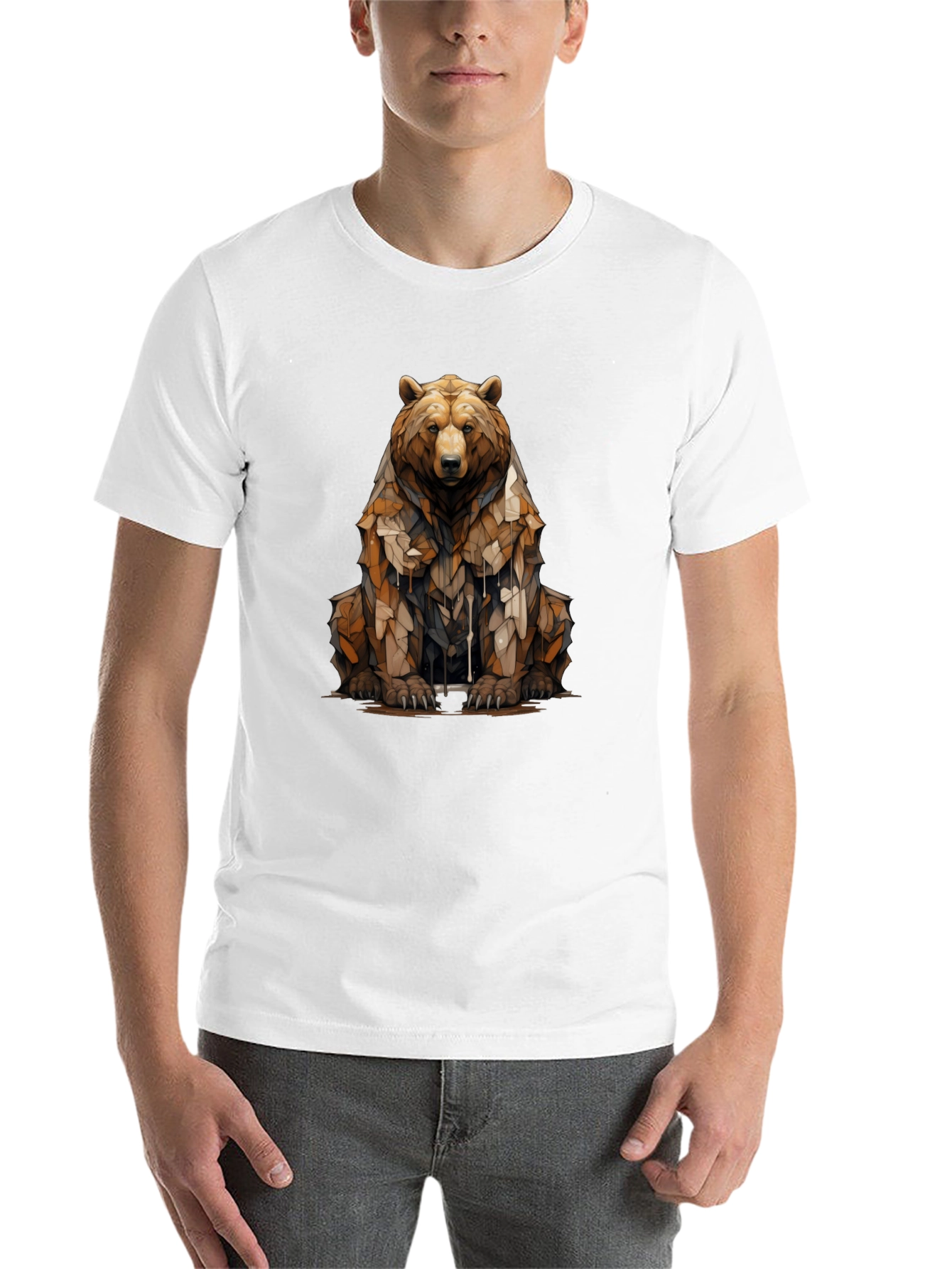 Black Bear Graphic T-Shirt - Men's Black Tee view 14