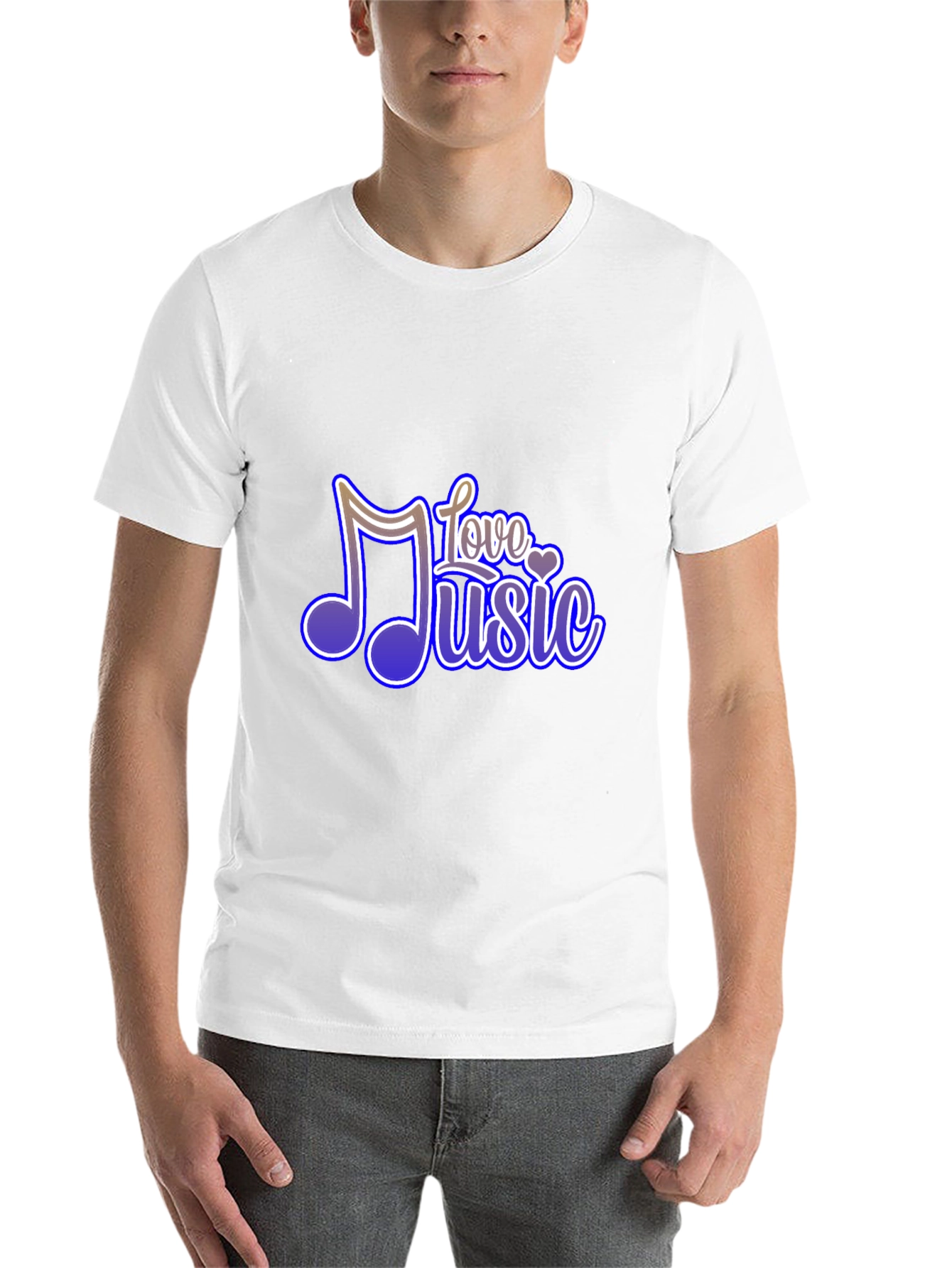 Black Love Music Graphic Tee - Soft Black T-Shirt view 14