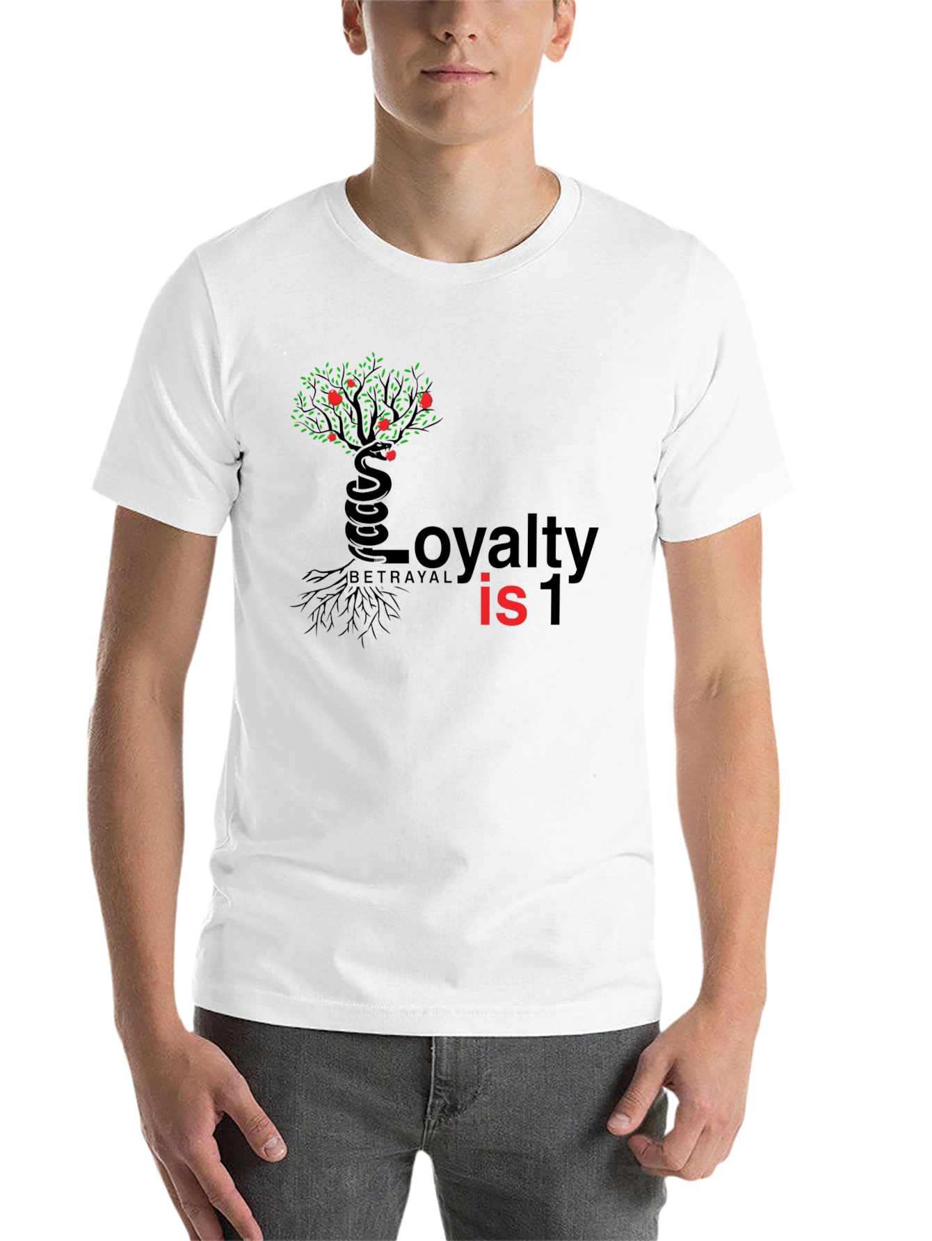 Black Loyalty vs Betrayal Graphic Tee - Black view 14