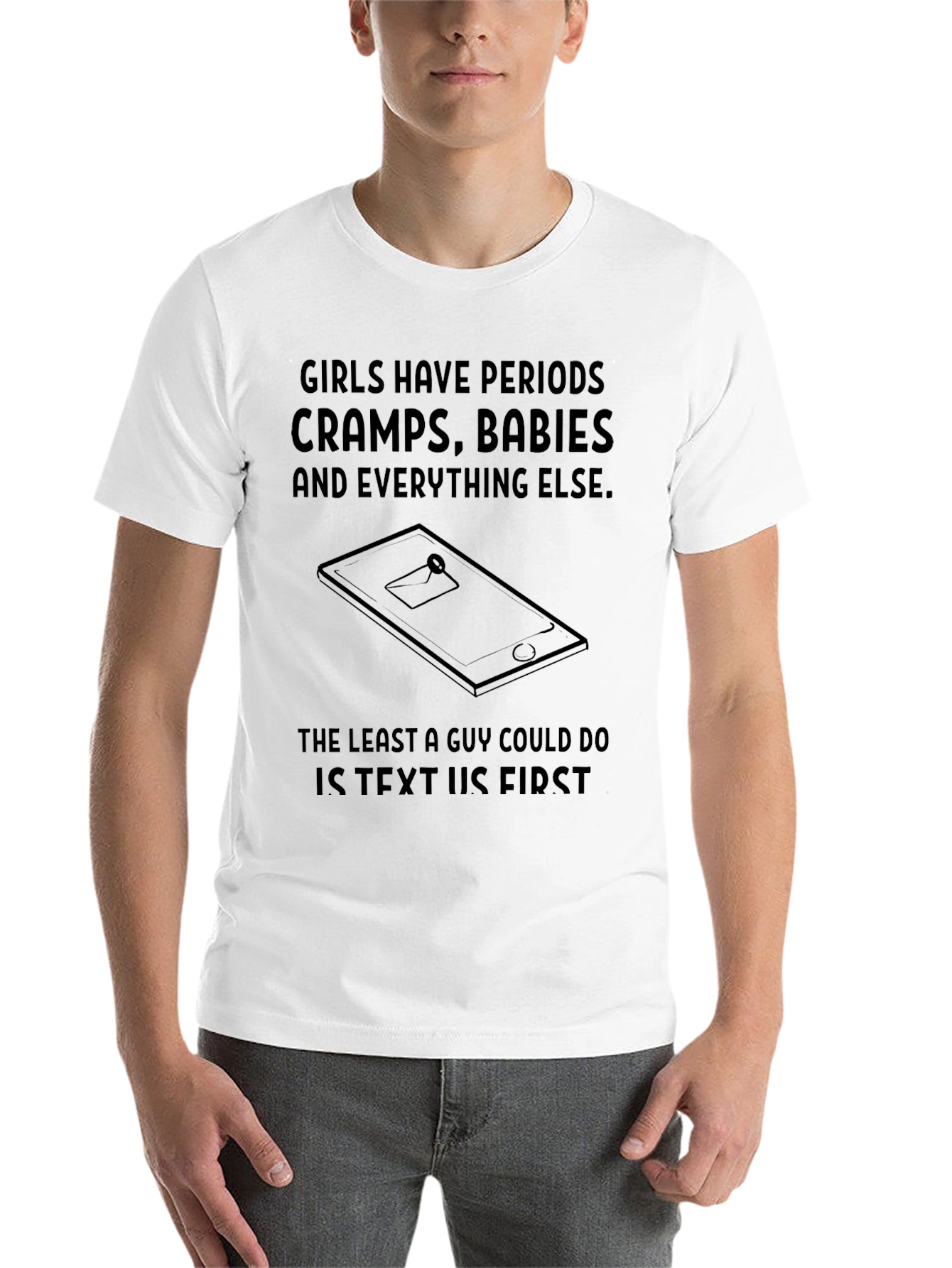 Black Girls Have Periods Funny Graphic T-Shirt view 14