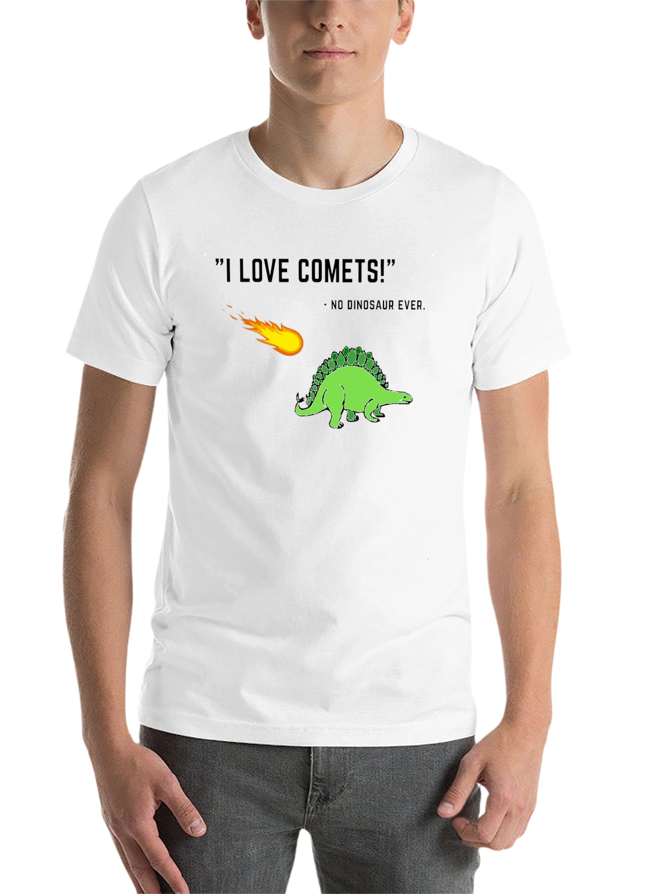 Black Dinosaur Comet T-Shirt - No Dinosaur Ever! view 14