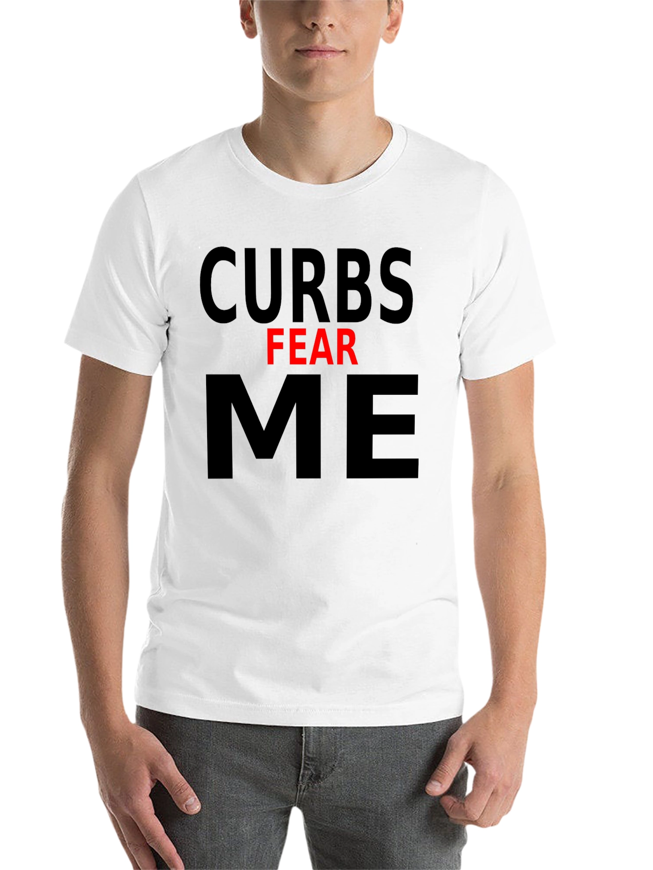 Black Curbs Fear Me Graphic Tee - Black Cotton T-Shirt view 14