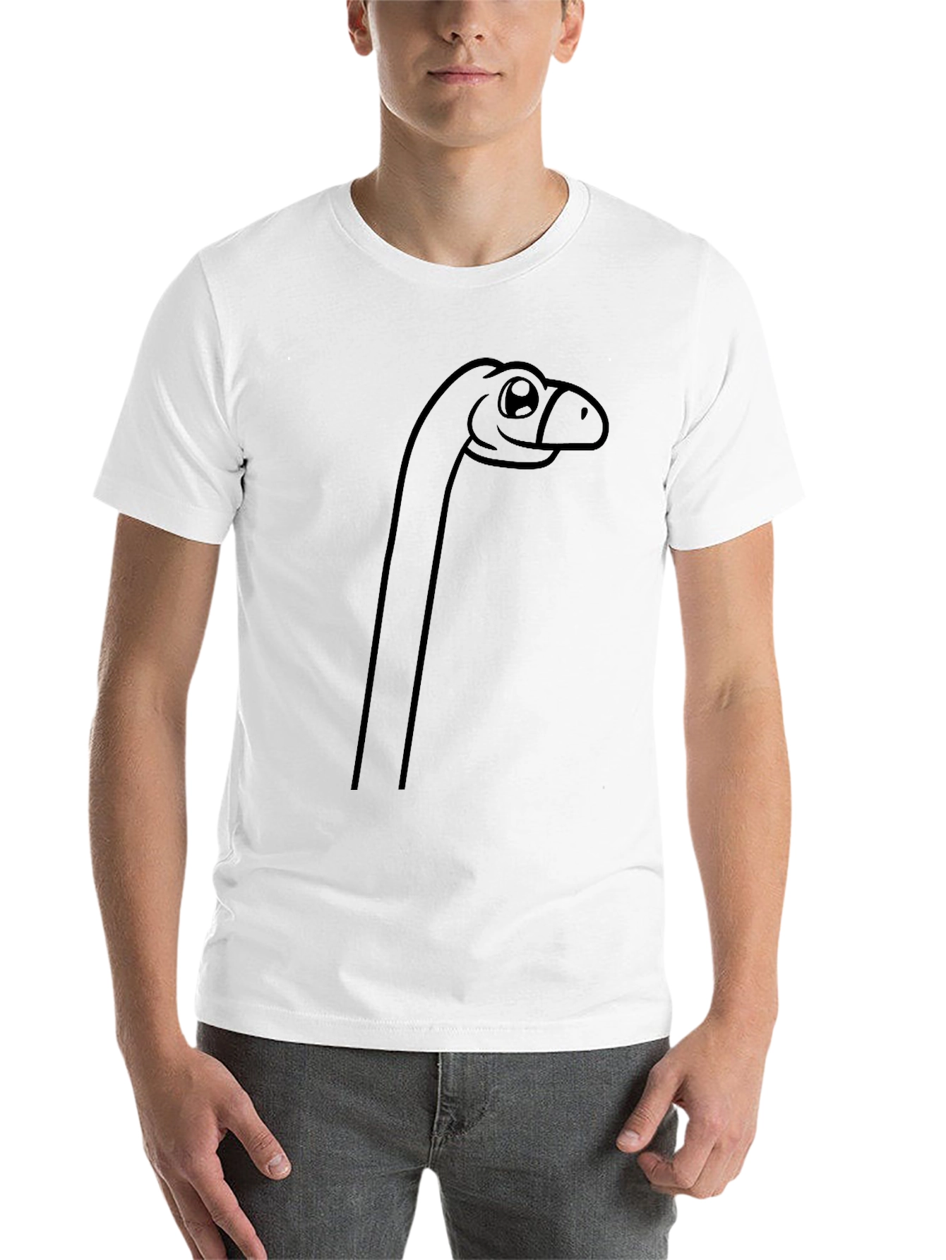 Black Cartoon Dinosaur Graphic T-Shirt view 14