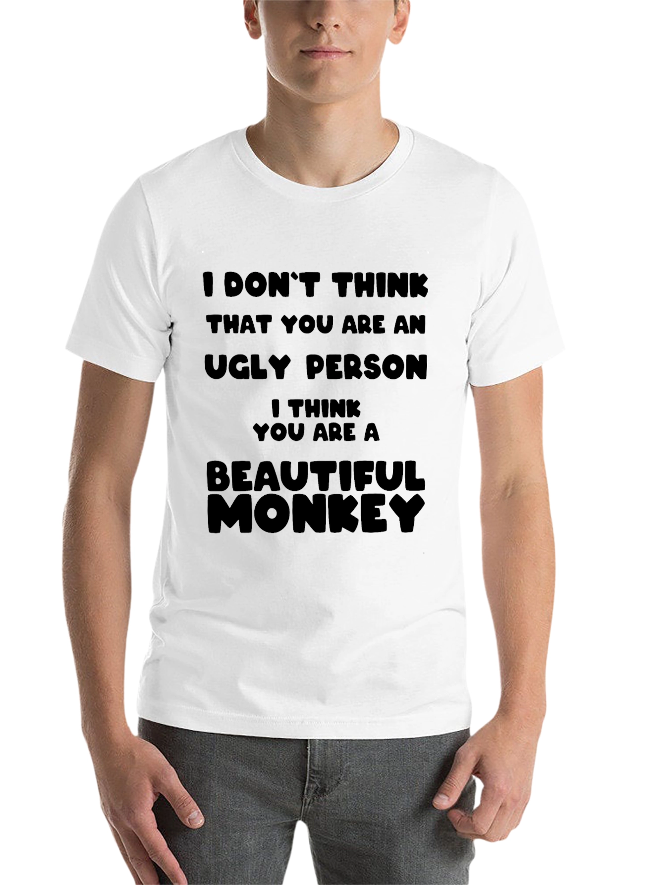 Black Funny Monkey Graphic T-Shirt view 14