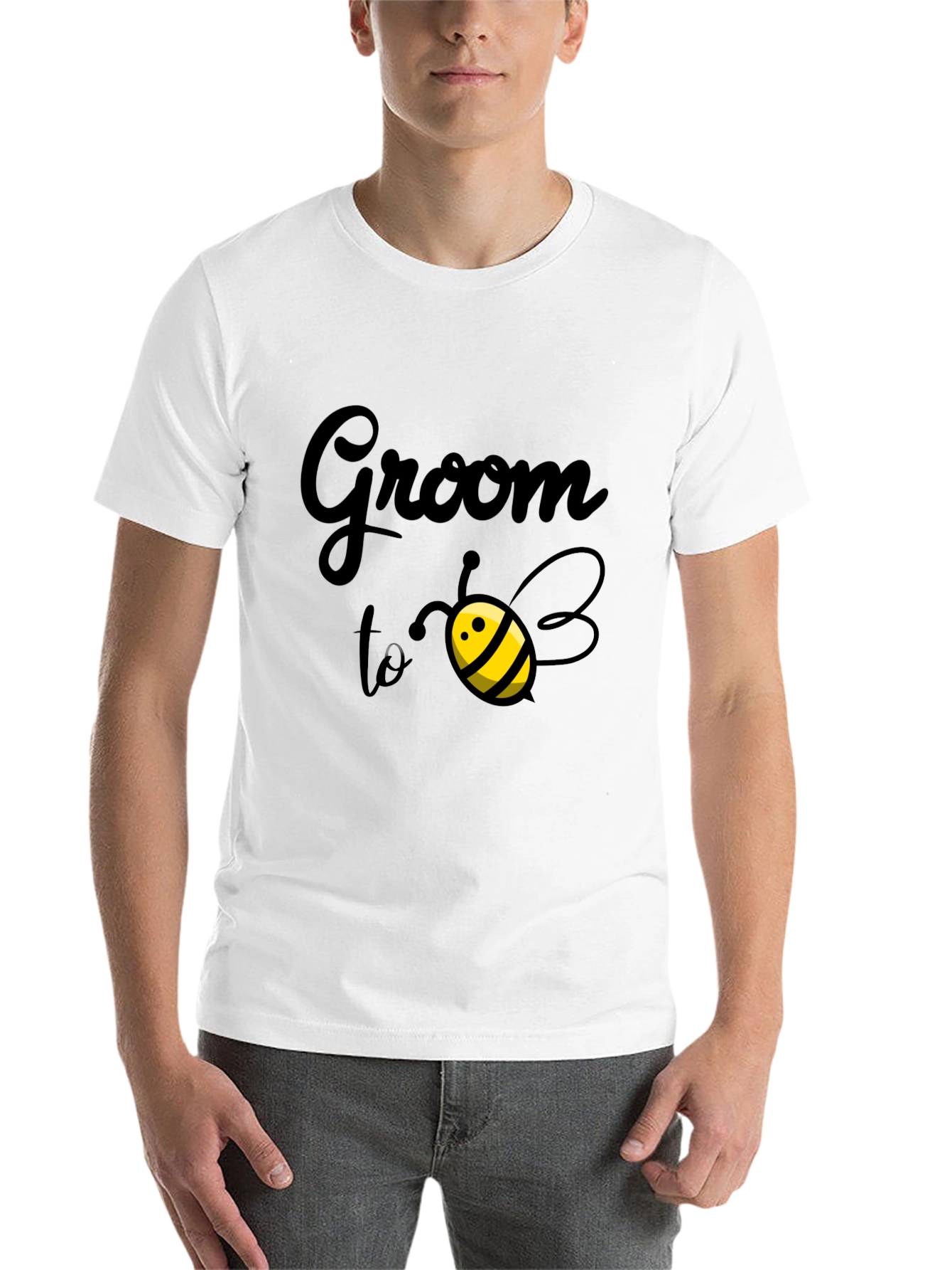 Black Groom to Bee T-Shirt - Black Cotton Blend view 14