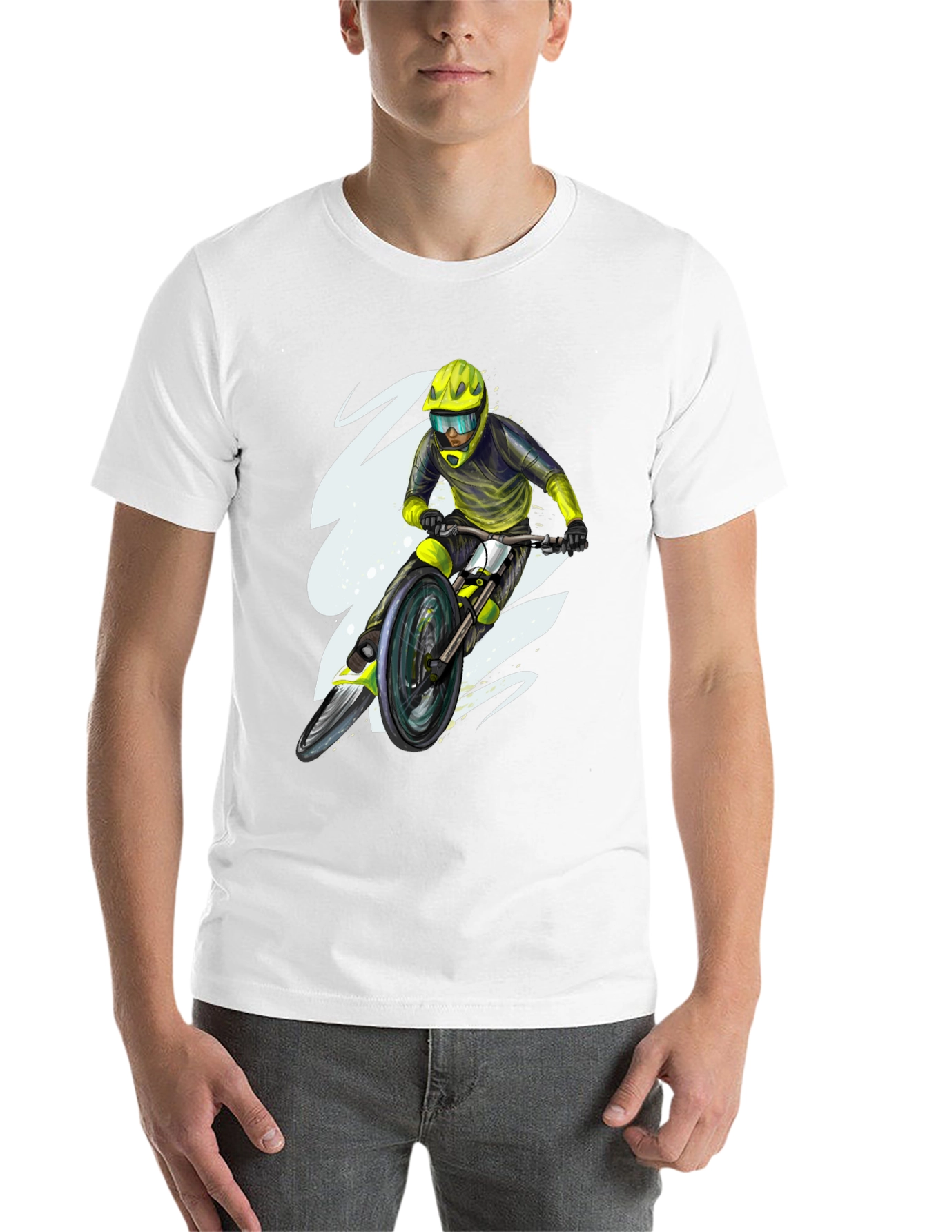 Black Mountain Bike Rider Graphic Tee - Black view 14