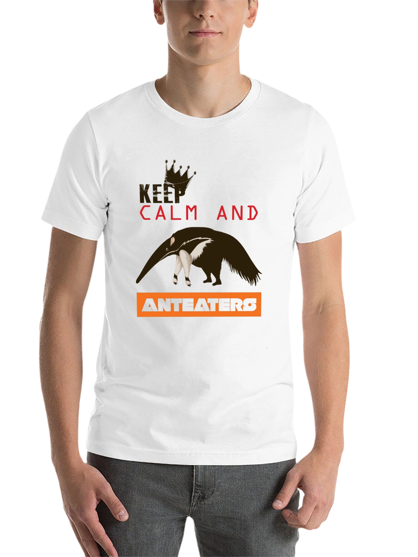 Black Keep Calm Anteaters T-Shirt view 14