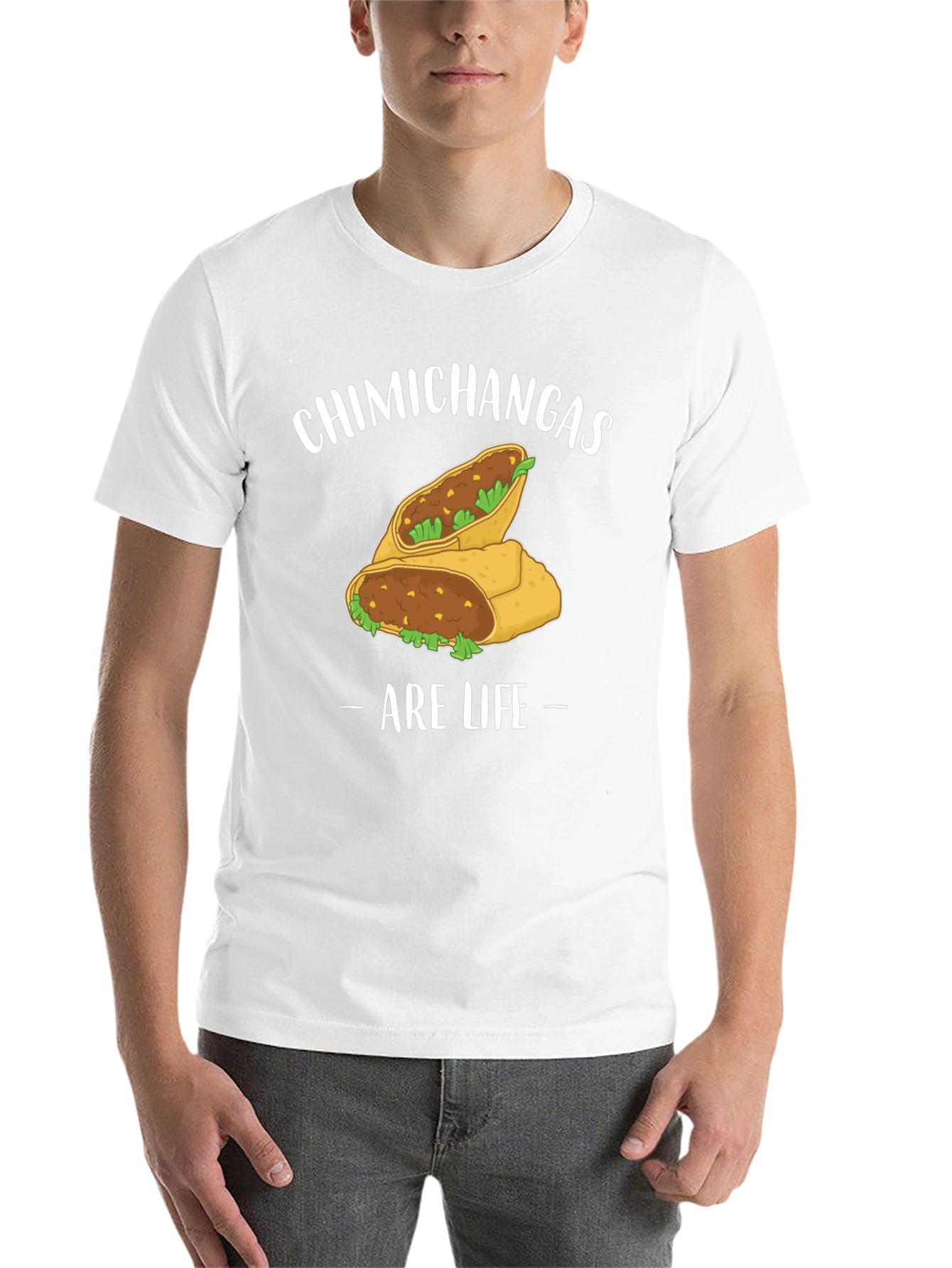 Black Chimichangas Are Life Graphic T-Shirt view 14