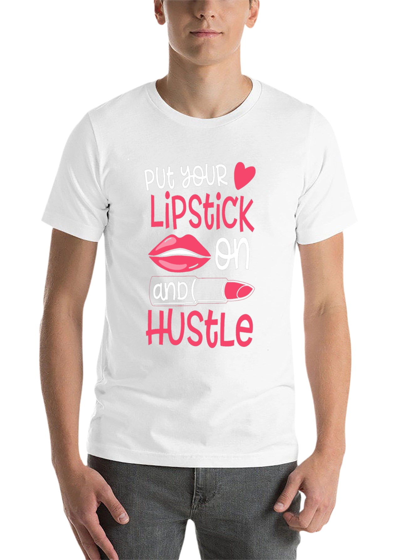 Black Put Your Lipstick On T-Shirt view 14