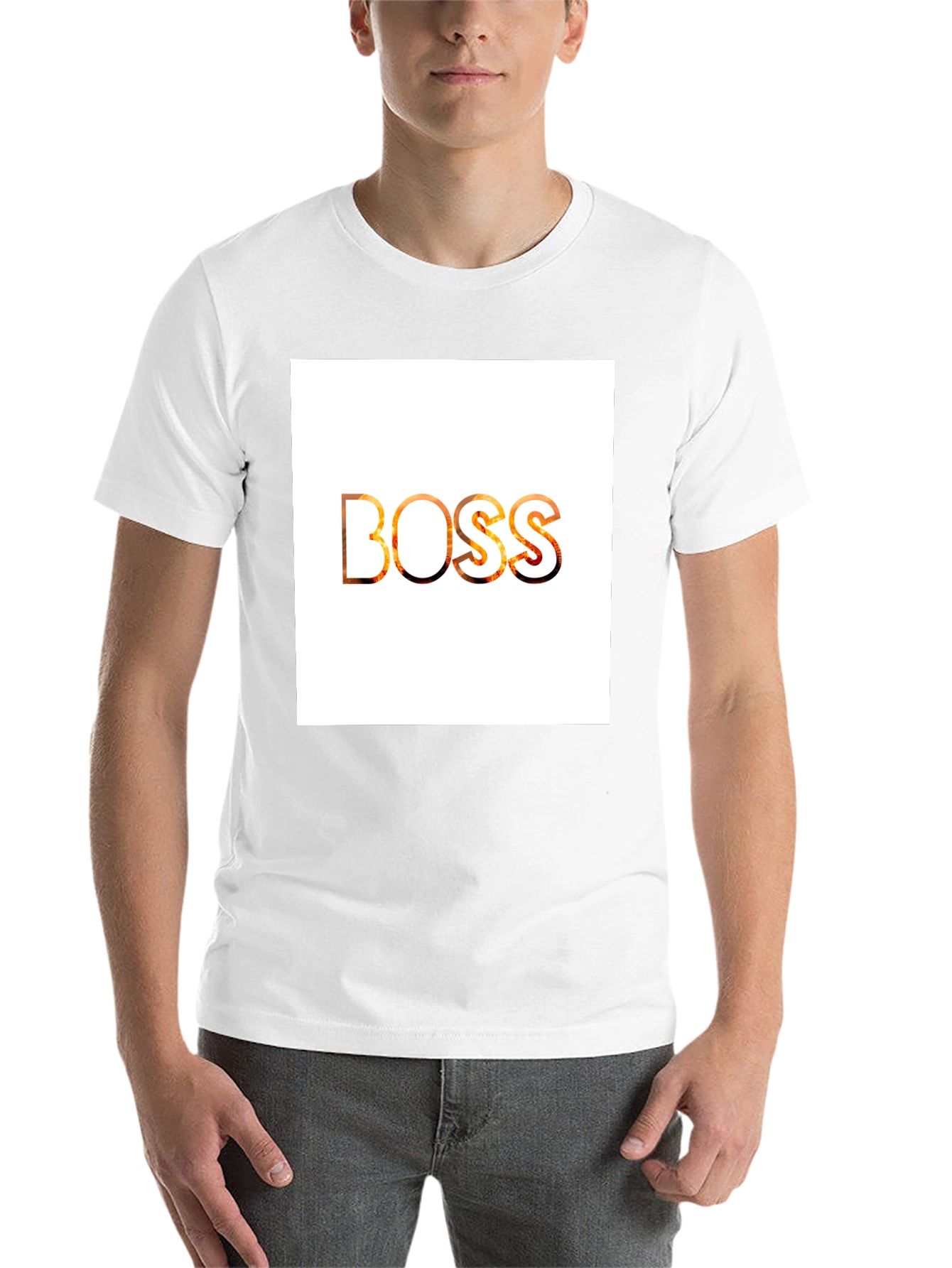 Black Boss Graphic Tee - Modern Men's Black T-Shirt view 14