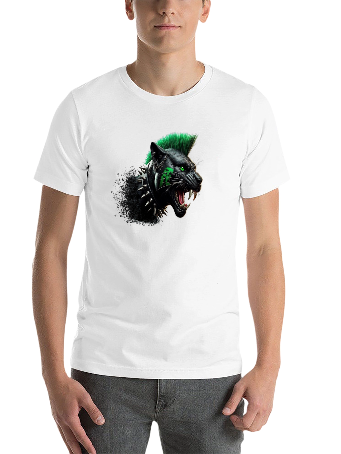 Black Punk Panther Graphic Tee - Unleash Your Wild Side view 14