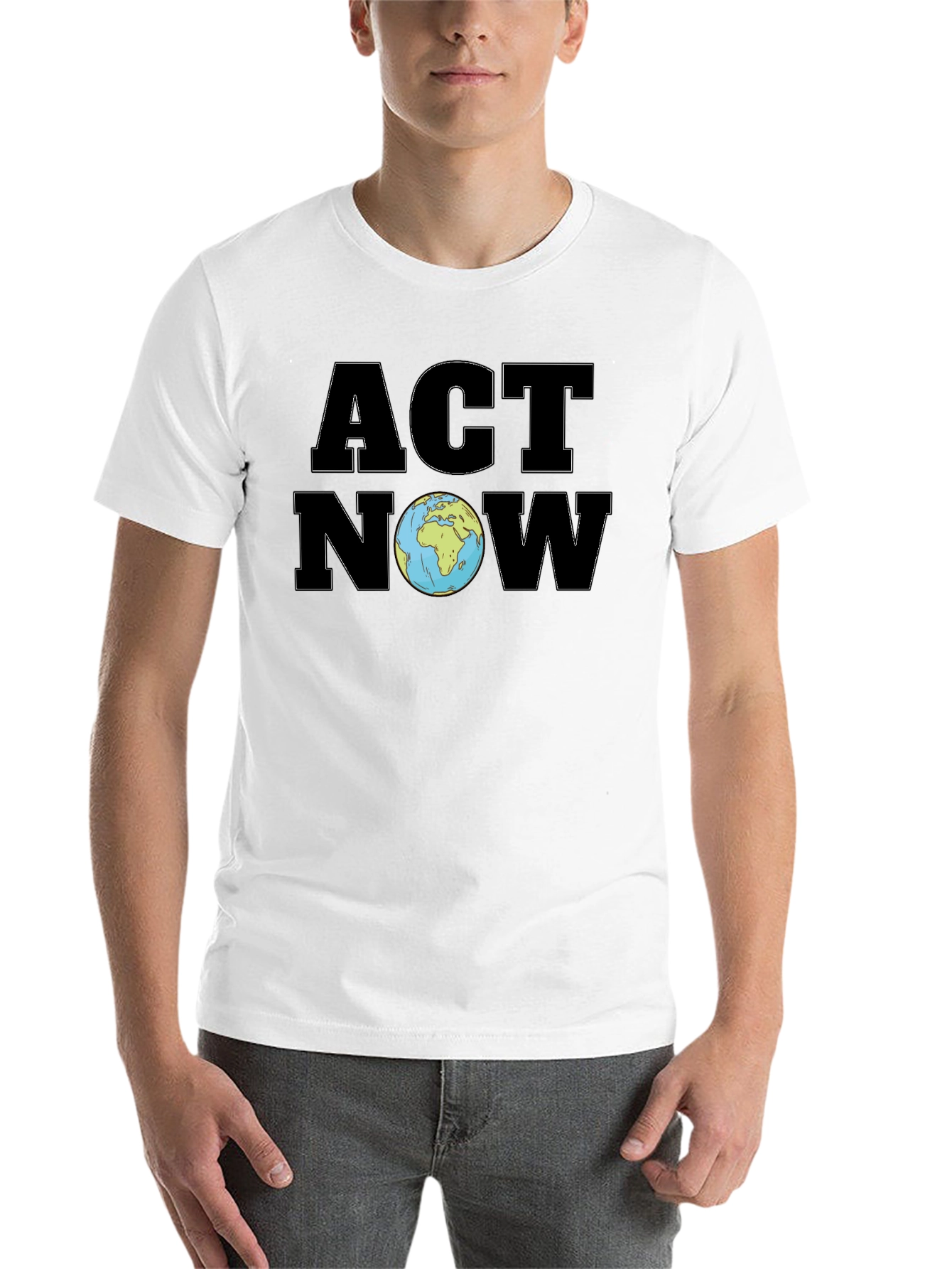 Black Act Now Earth T-Shirt view 14