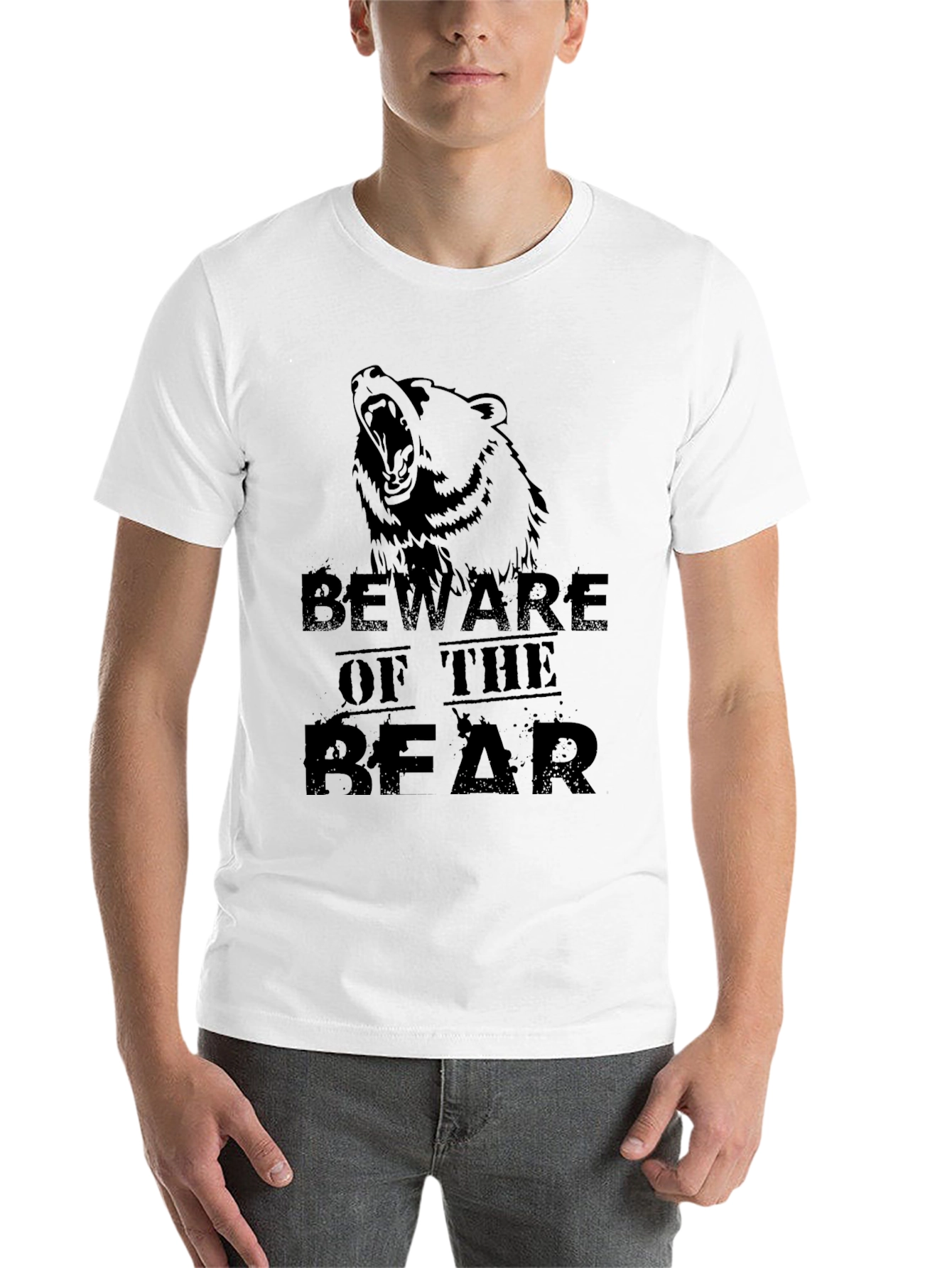 Black Beware of the Bear Graphic Tee view 14