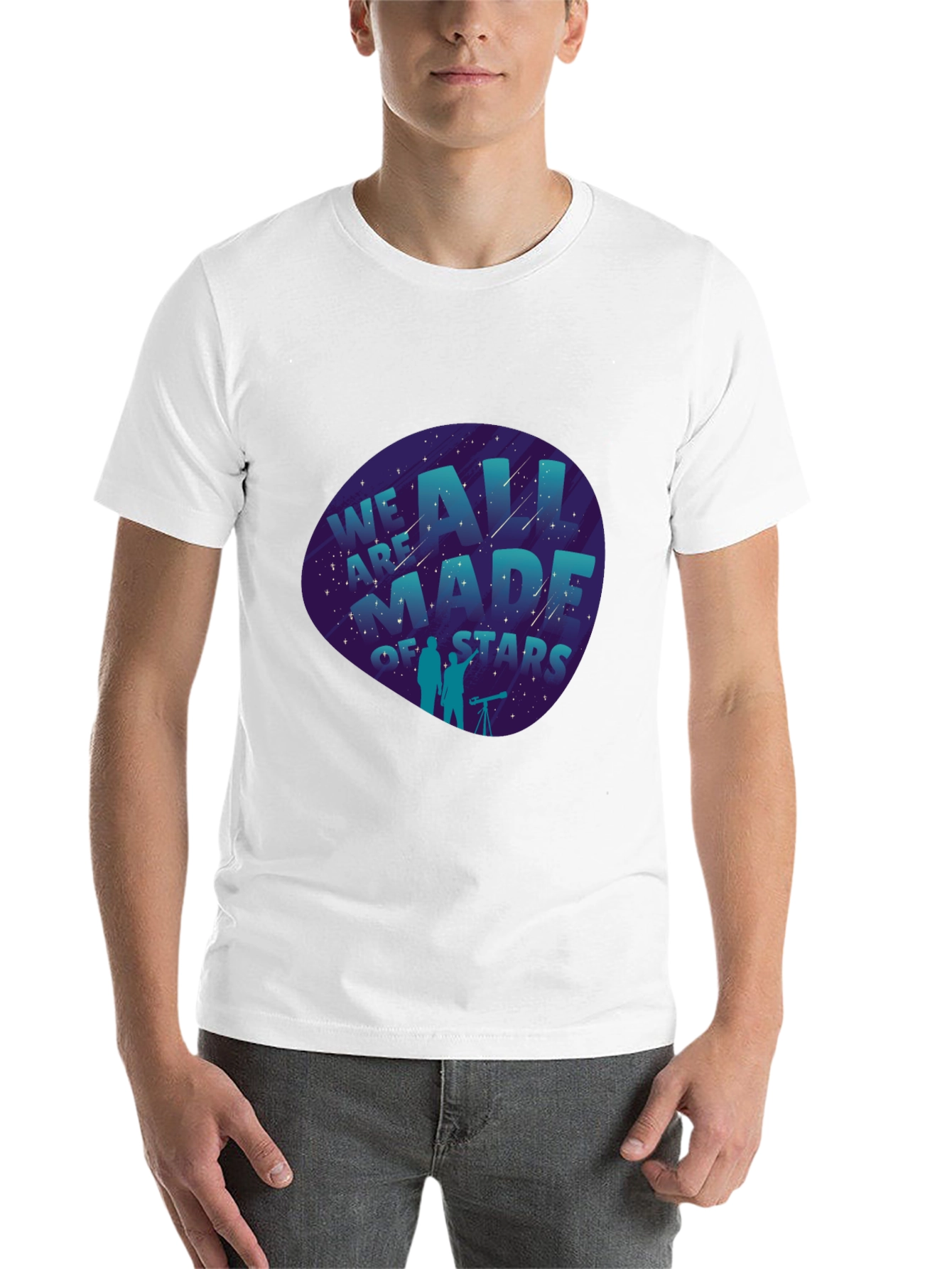 Black We Are All Made of Stars Graphic Tee - Black view 14