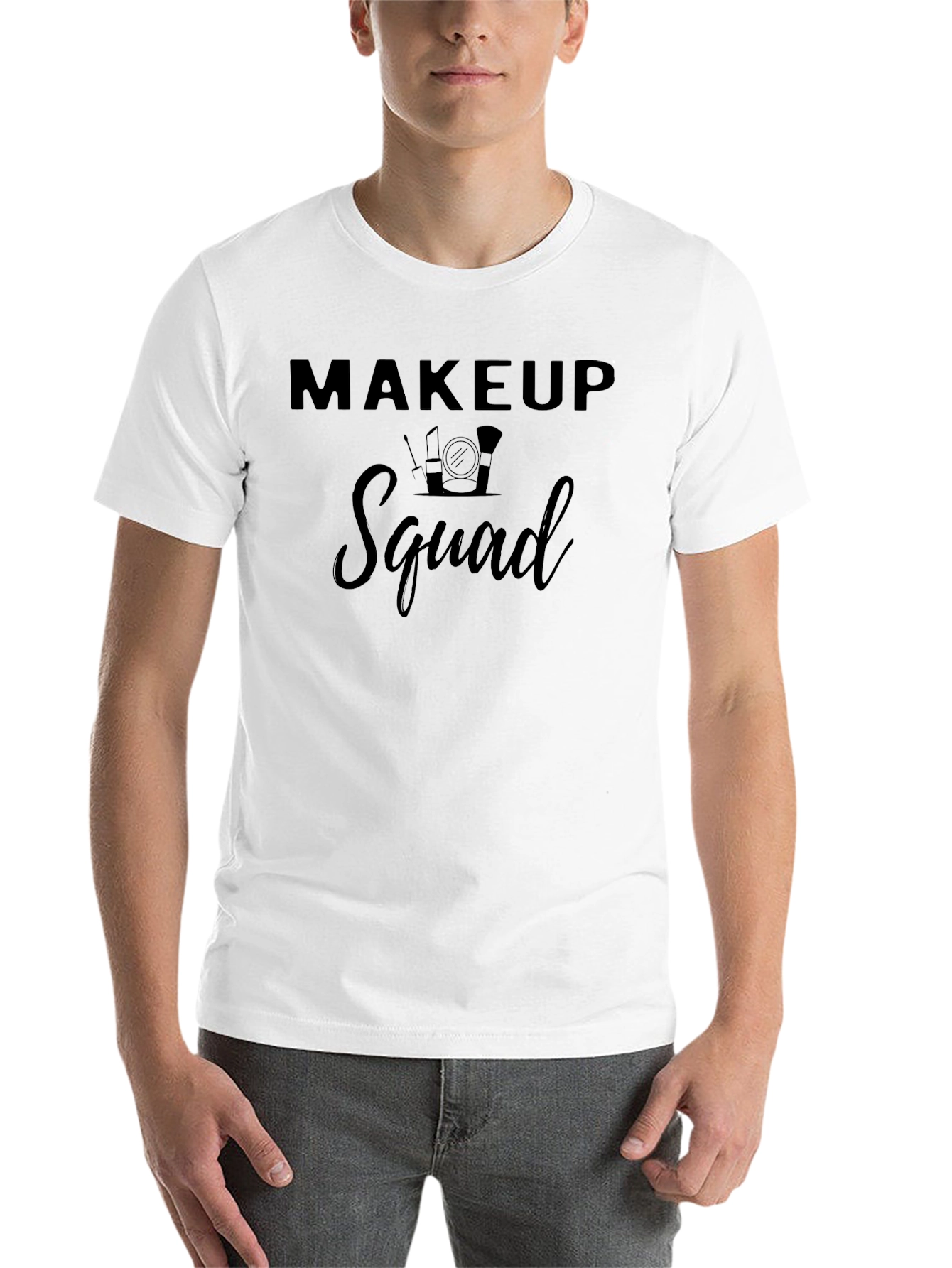 Black Makeup Squad Graphic Tee - Stylish Cotton T-Shirt view 14