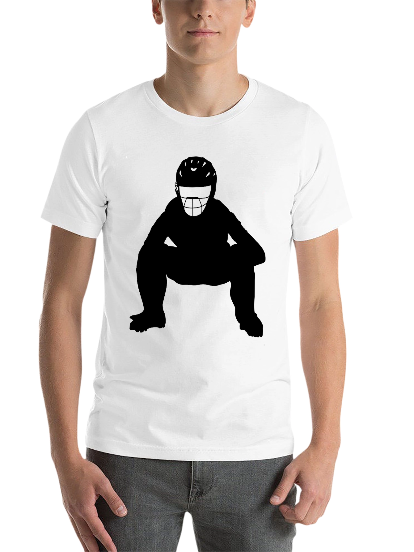 Black Black Baseball Catcher T-Shirt view 14