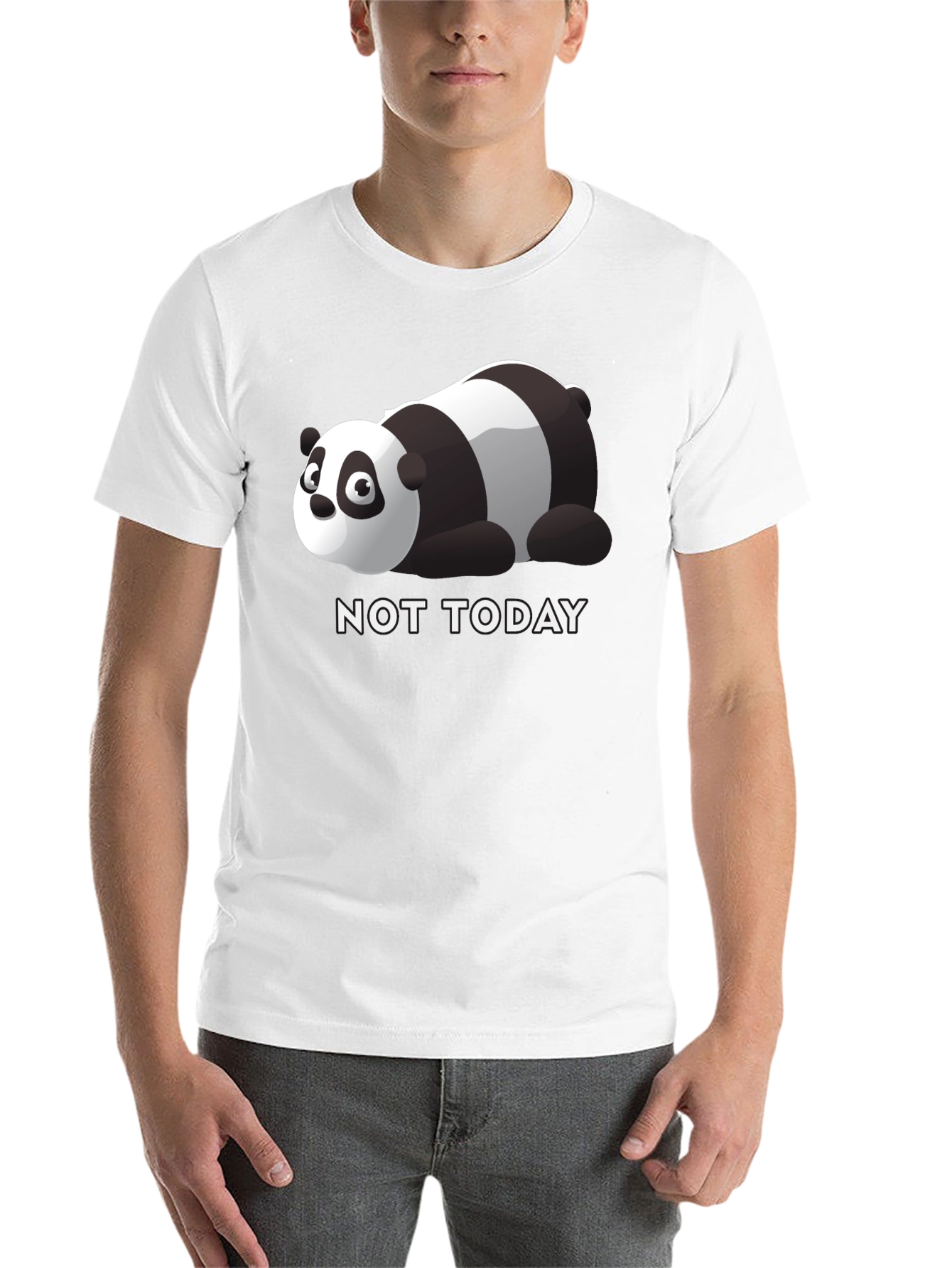 Black Lazy Panda 'Not Today' Graphic Tee view 14