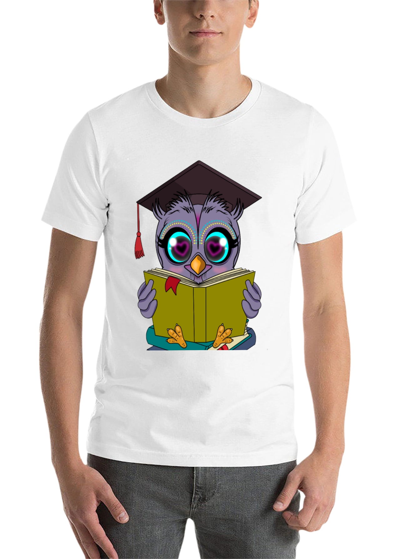 Black Owl Graduate T-Shirt Funny Bookworm Shirt view 14