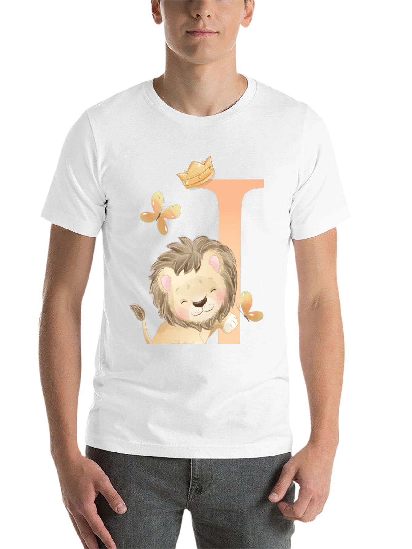 Black Cute Lion King Black T-Shirt view 14