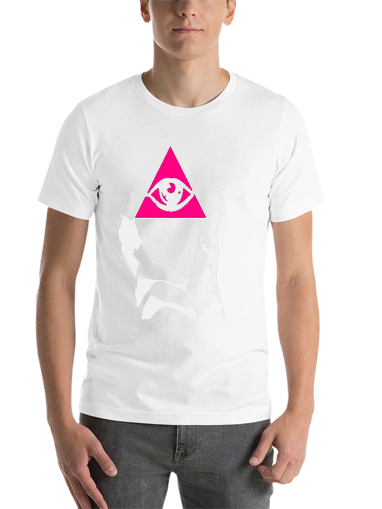 Black Illuminati Eye Pyramid Graphic Tee - Black view 14