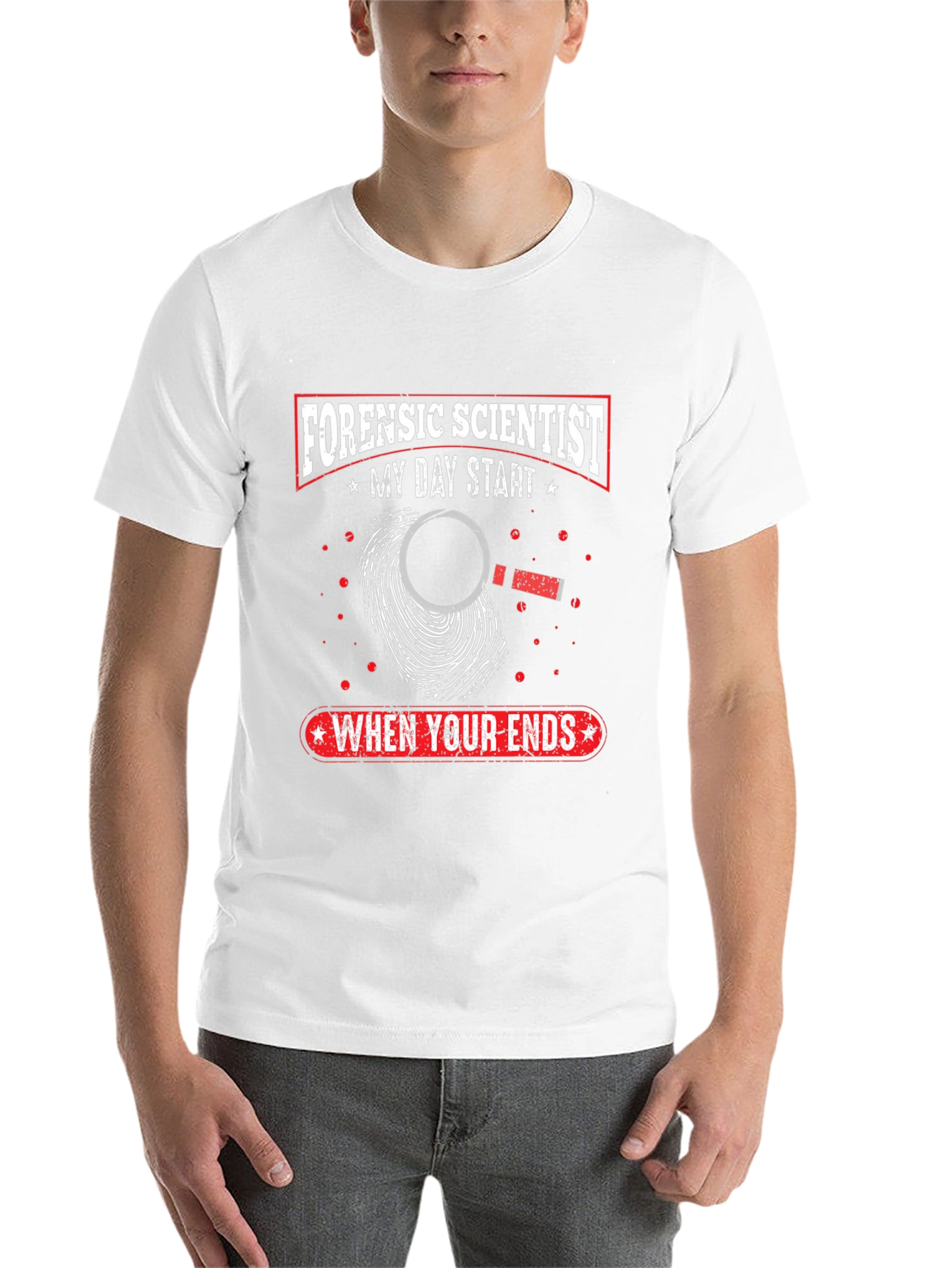 Black Forensic Scientist T-Shirt - Crime Scene Investigator view 14