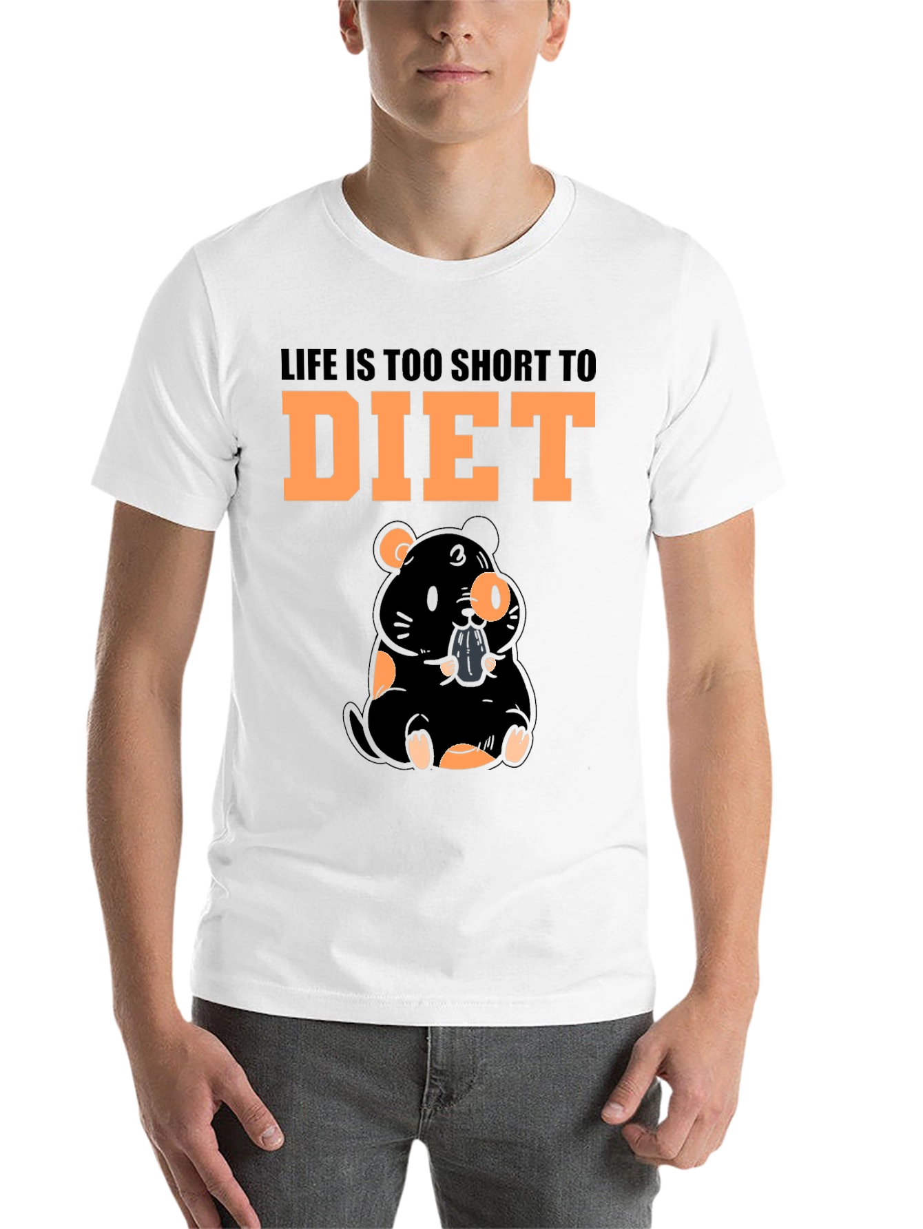 Black Life is Too Short to Diet T-Shirt Funny Foodie Tee view 14
