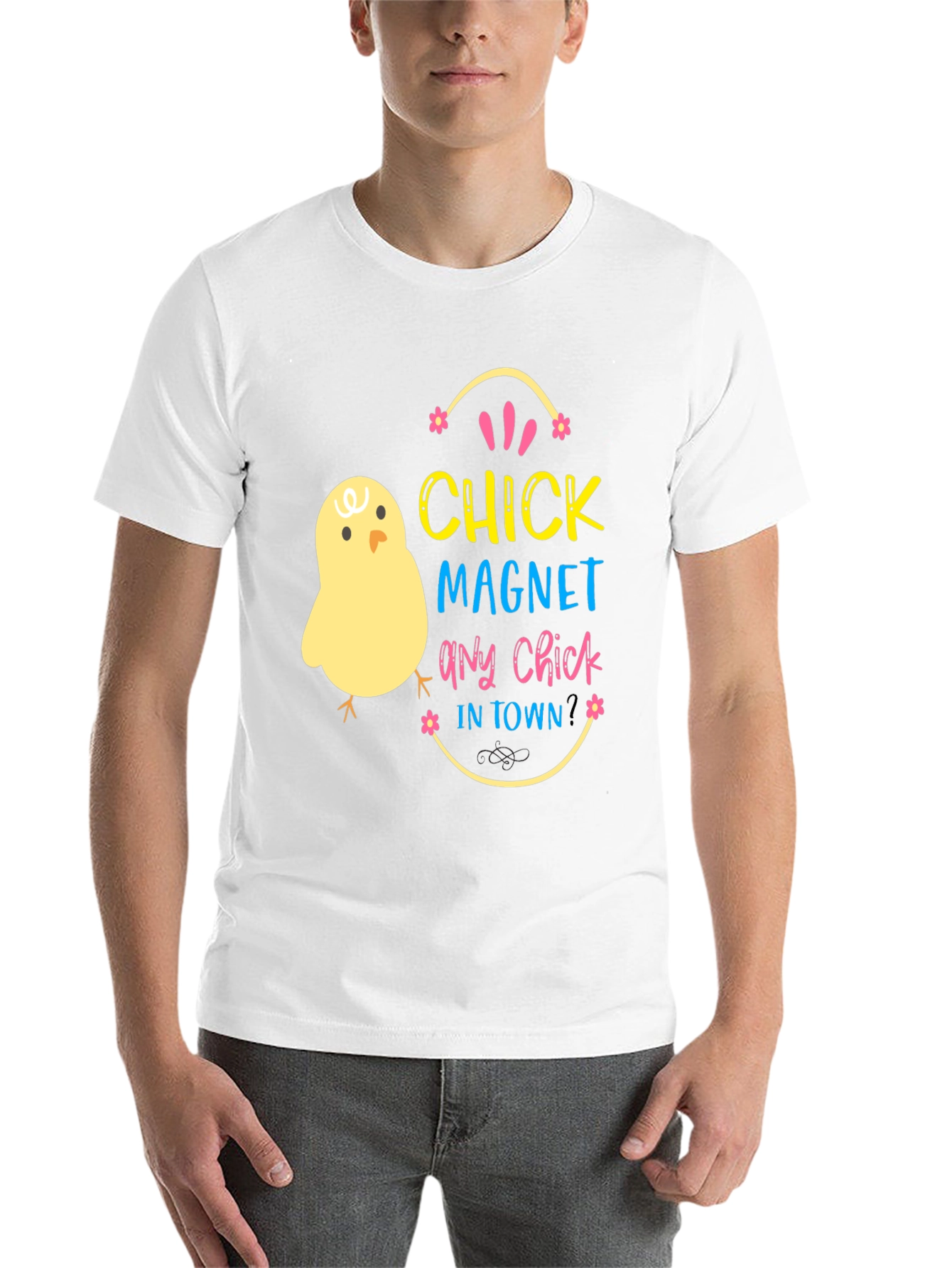 Black Chick Magnet T-Shirt - Easter Fun Apparel view 14