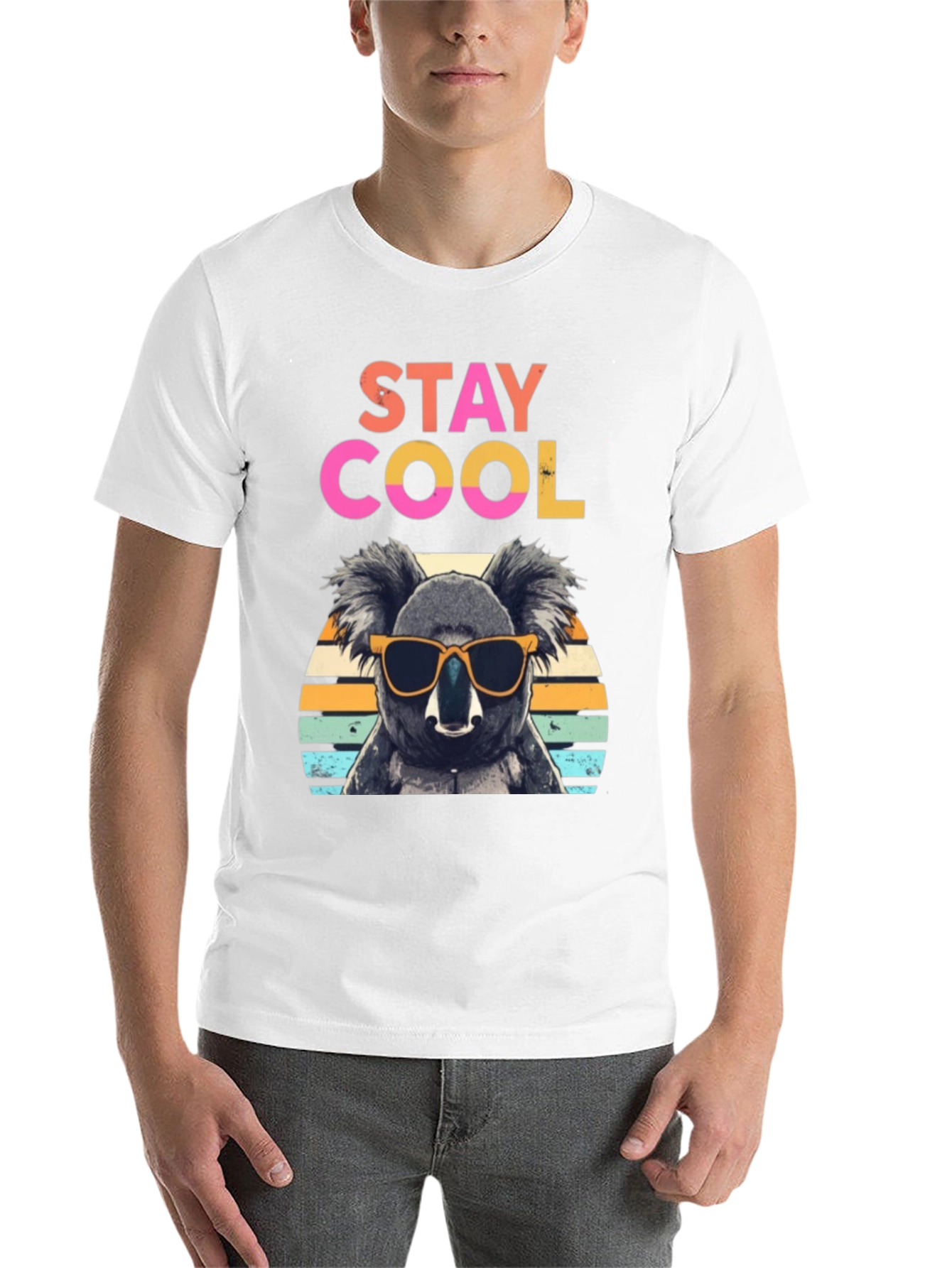 Black Stay Cool Koala Graphic Tee - Trendy Comfort view 14