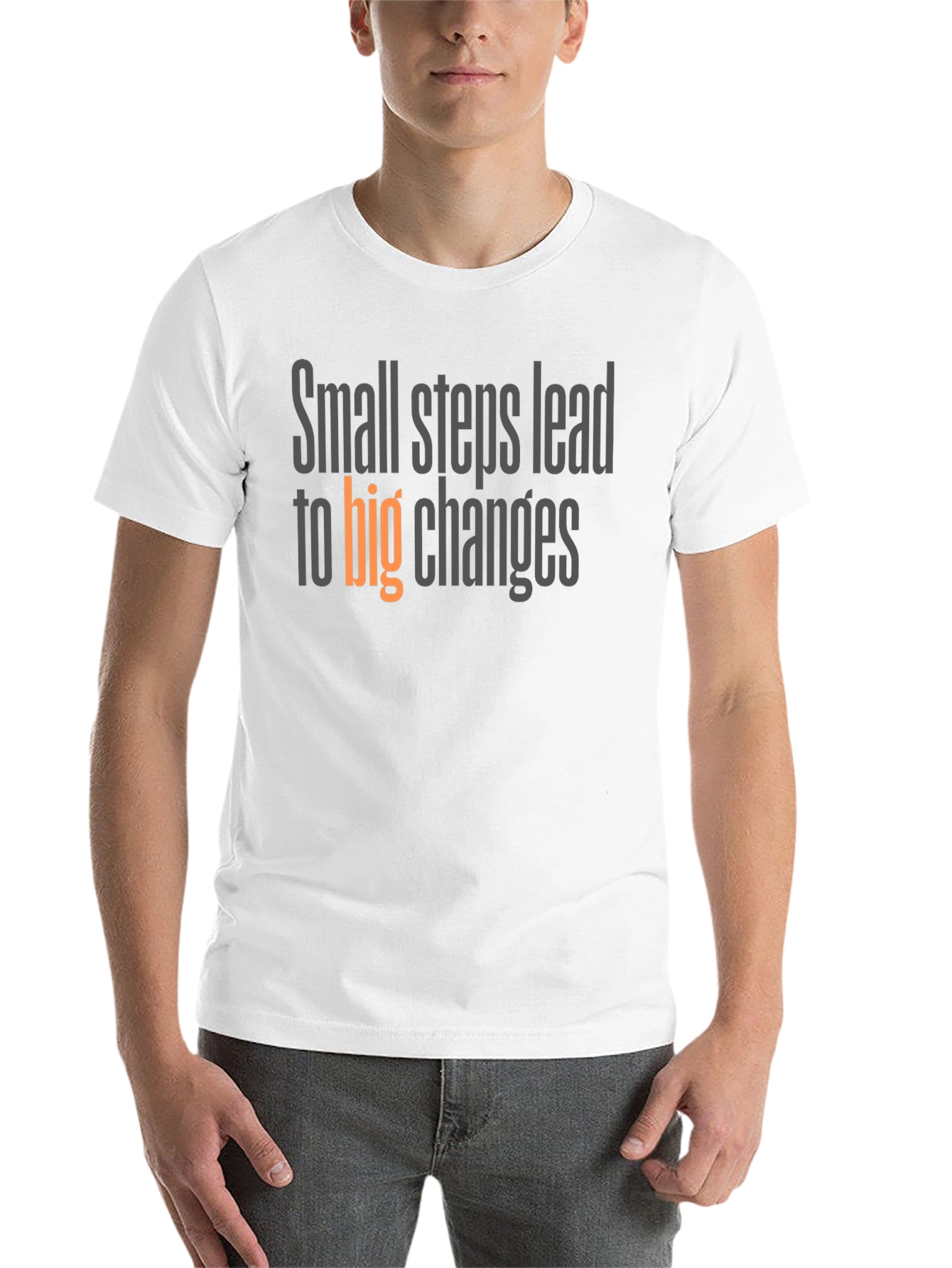 Black Inspirational "Small Steps" Graphic Tee - Black view 14