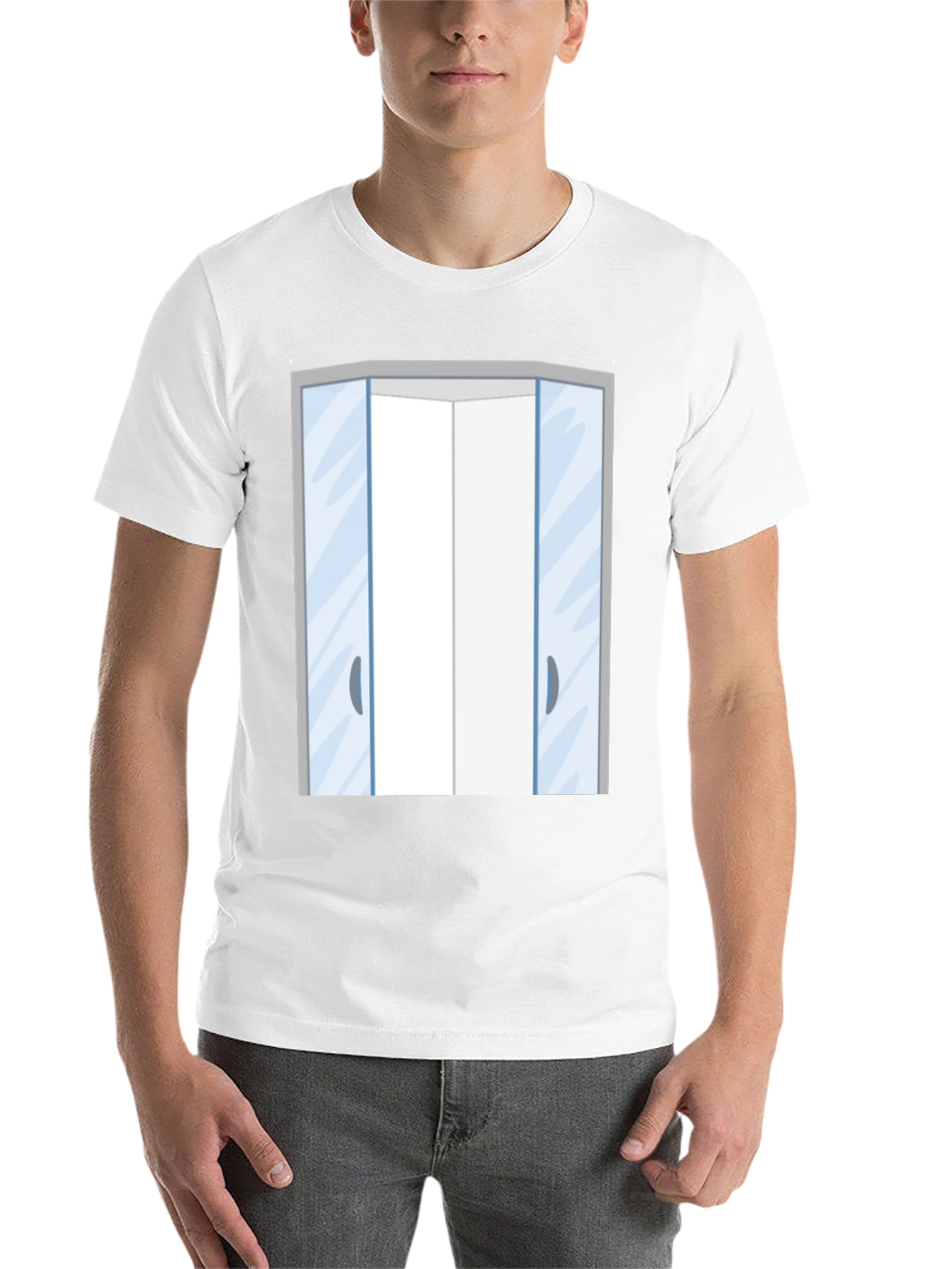 Black Elevator Doors Graphic T-Shirt - Black view 14
