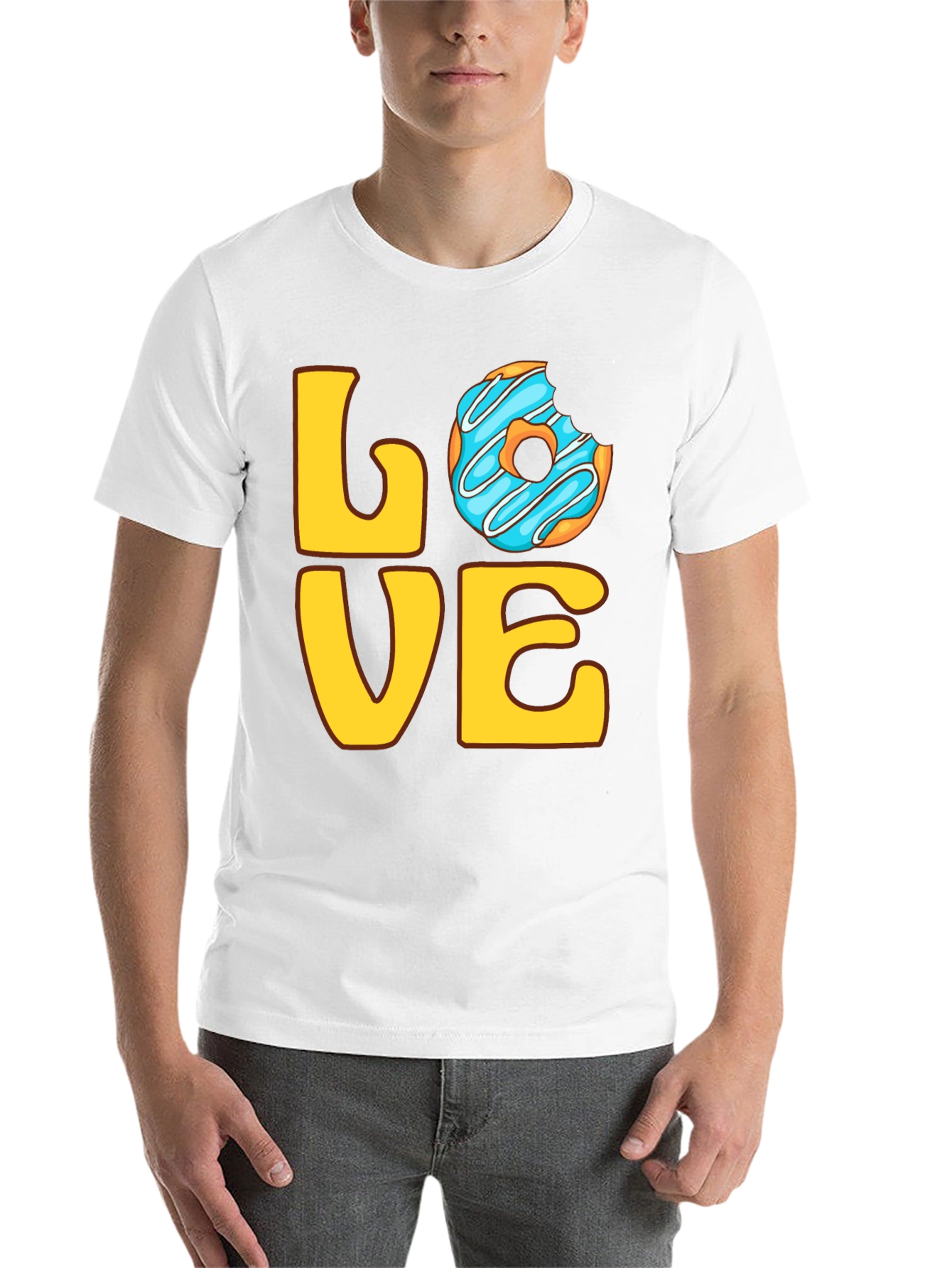 Black Love Donut Graphic Tee - Sweet Treat T-Shirt view 14