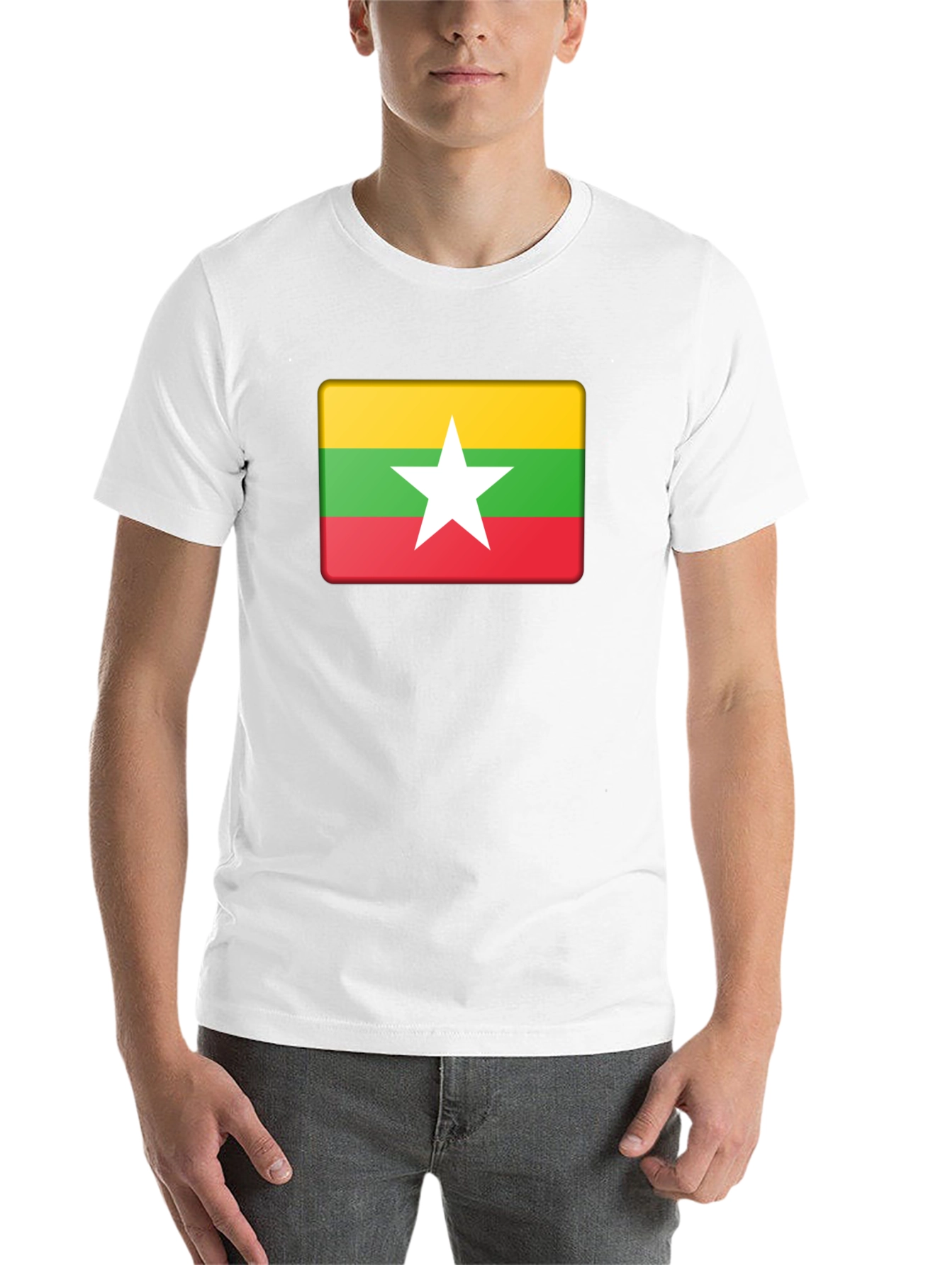 Black Myanmar Flag T-Shirt - Show Your Pride! view 14