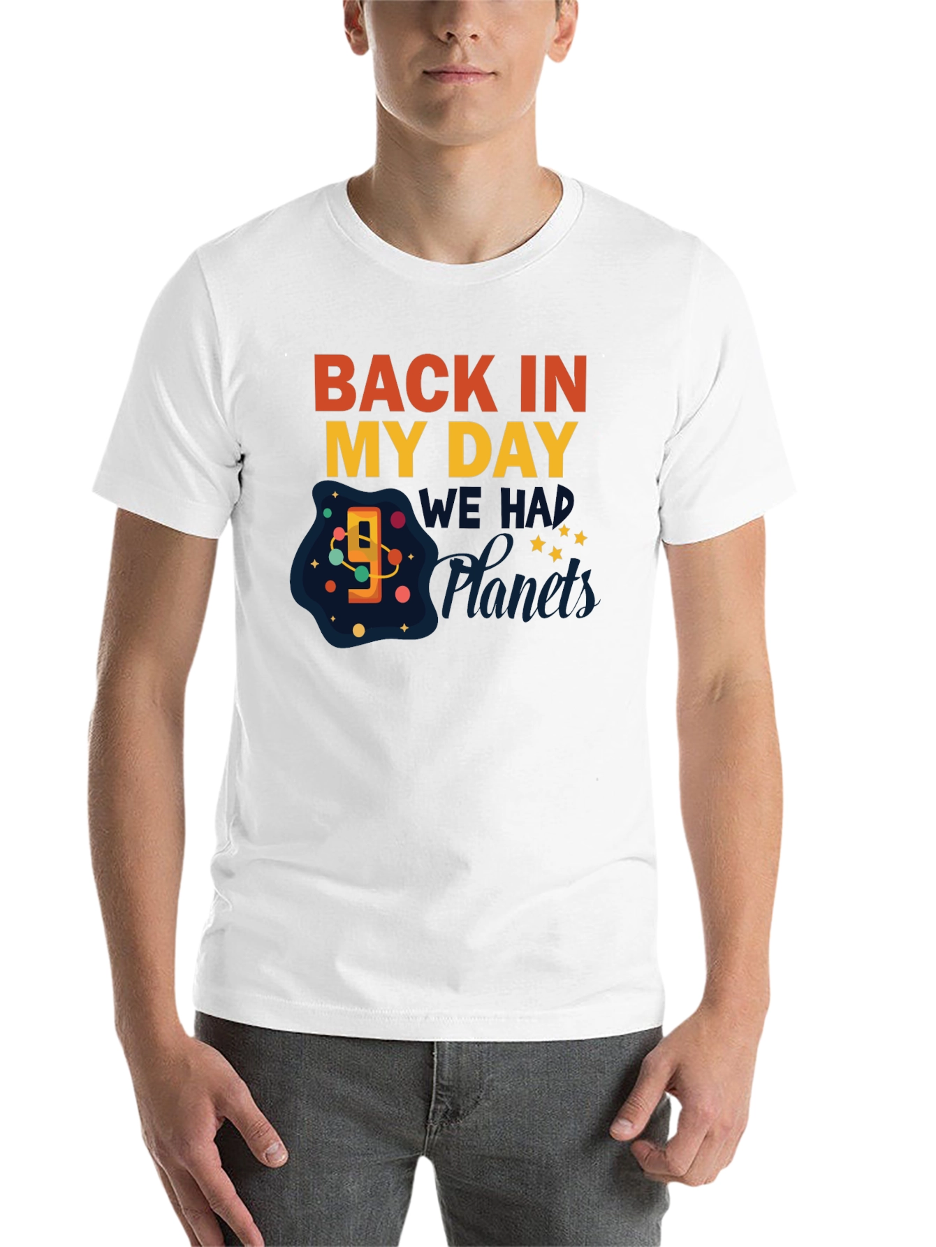 Retro "Back In My Day 9 Planets" Graphic Tee - 14
