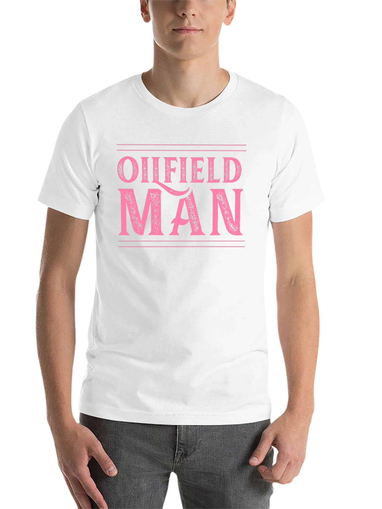 Black Oilfield Man Graphic Tee - Black Cotton T-Shirt view 14
