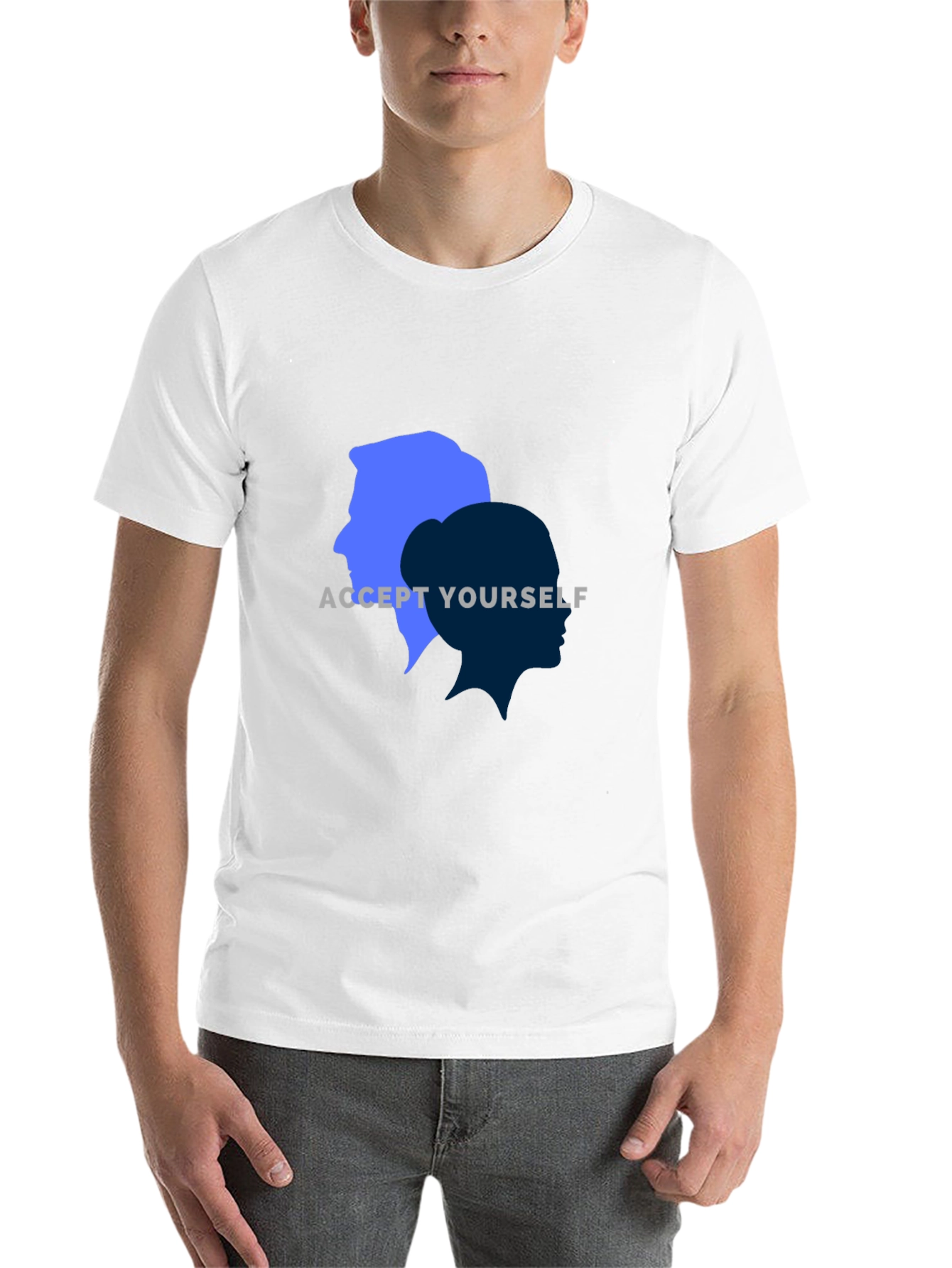 Black Accept Yourself Unisex T-Shirt view 14