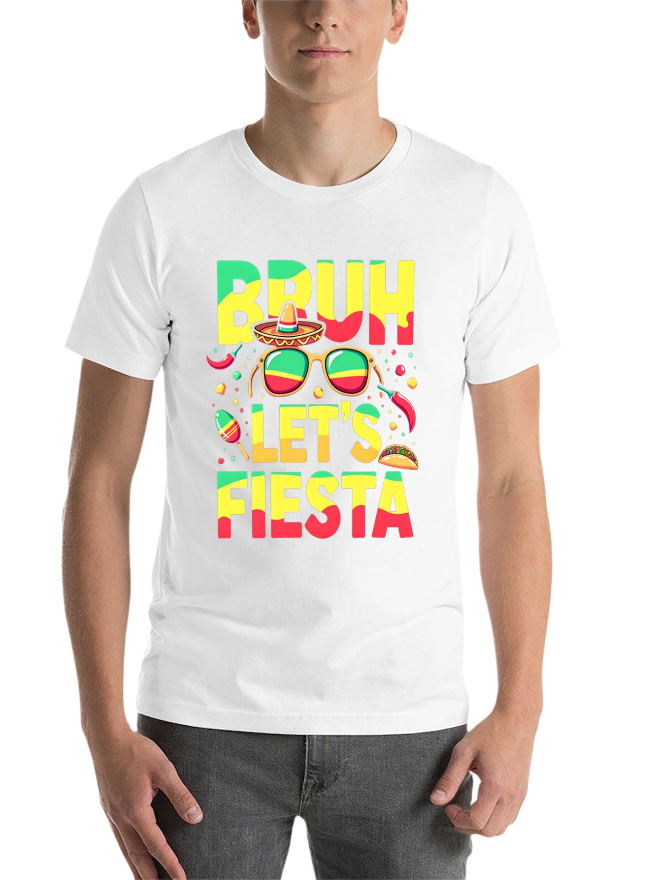 Black Bruh Let's Fiesta Graphic T-Shirt view 14