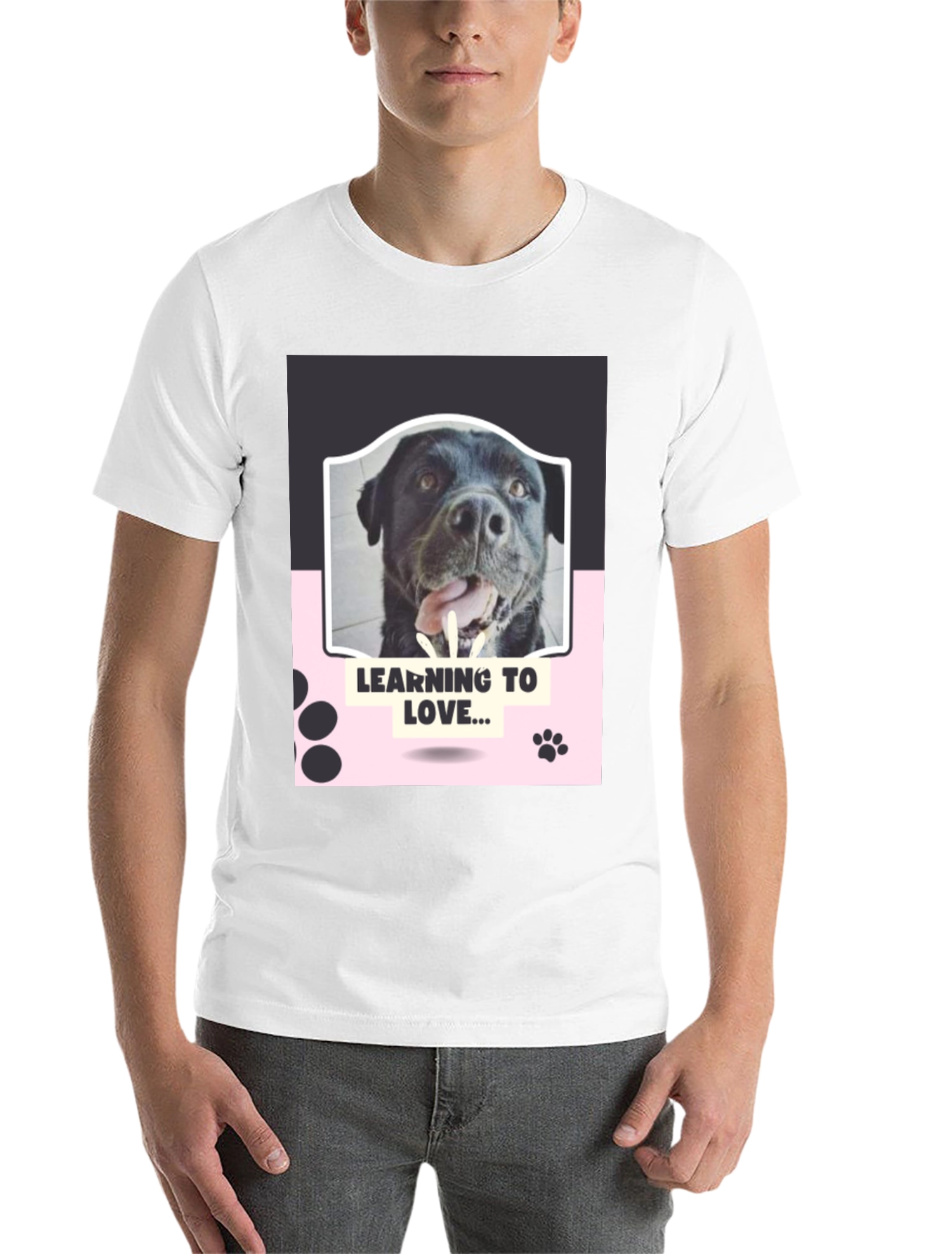 Black Learning to Love Dog Graphic Tee view 14
