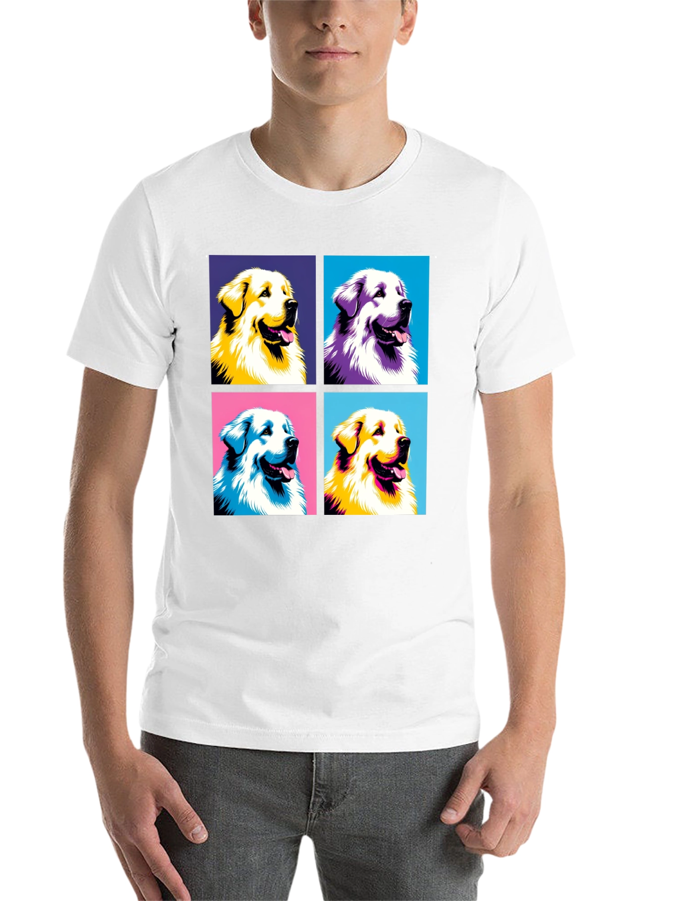 Black Dog Pop Art T-Shirt - Unique Graphic Tee view 14